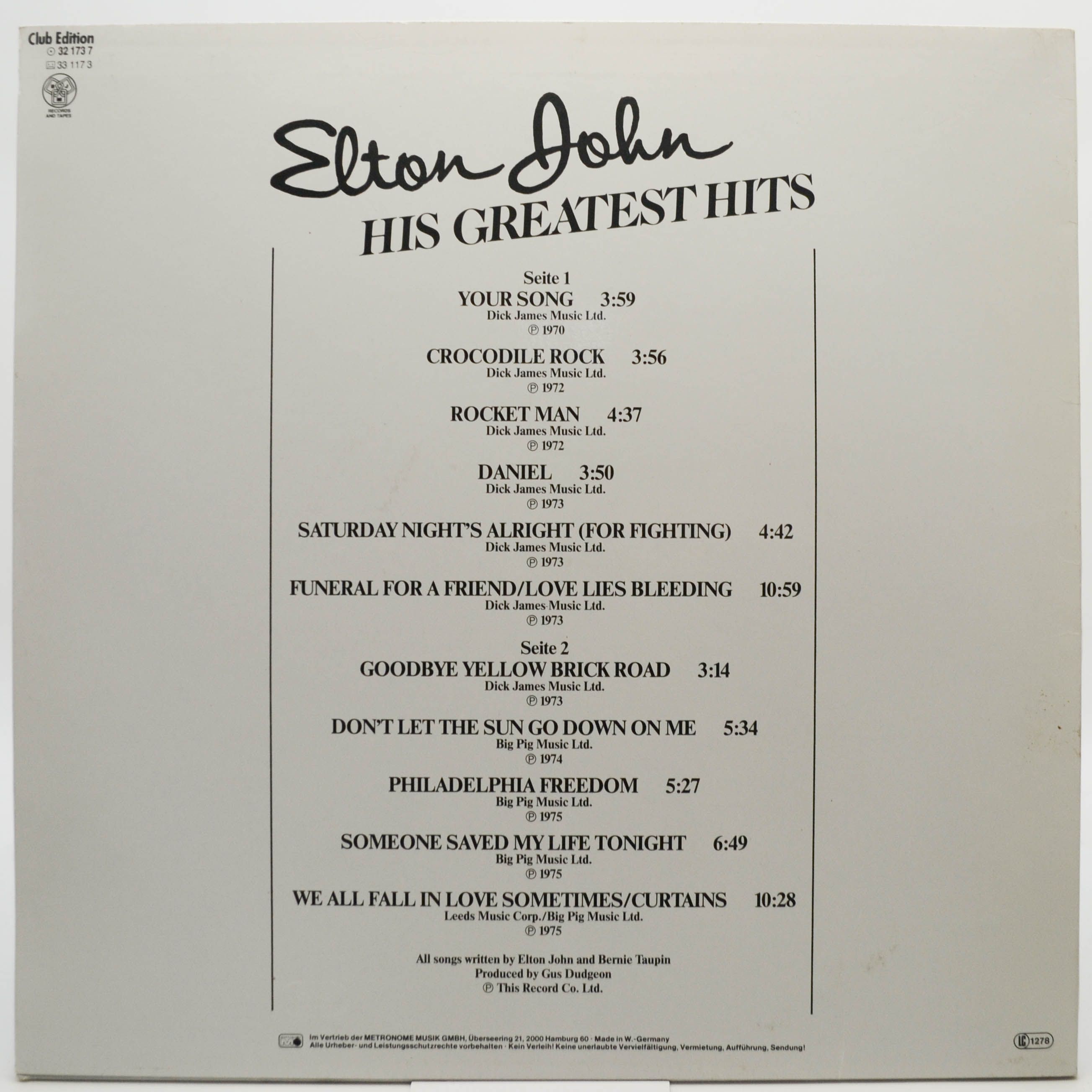 Elton John — His Greatest Hits, 1984