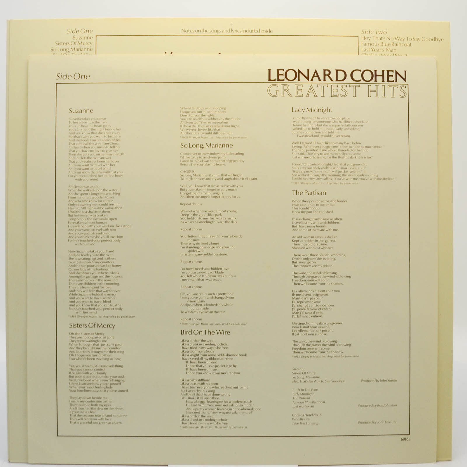 Leonard Cohen — Greatest Hits, 1975