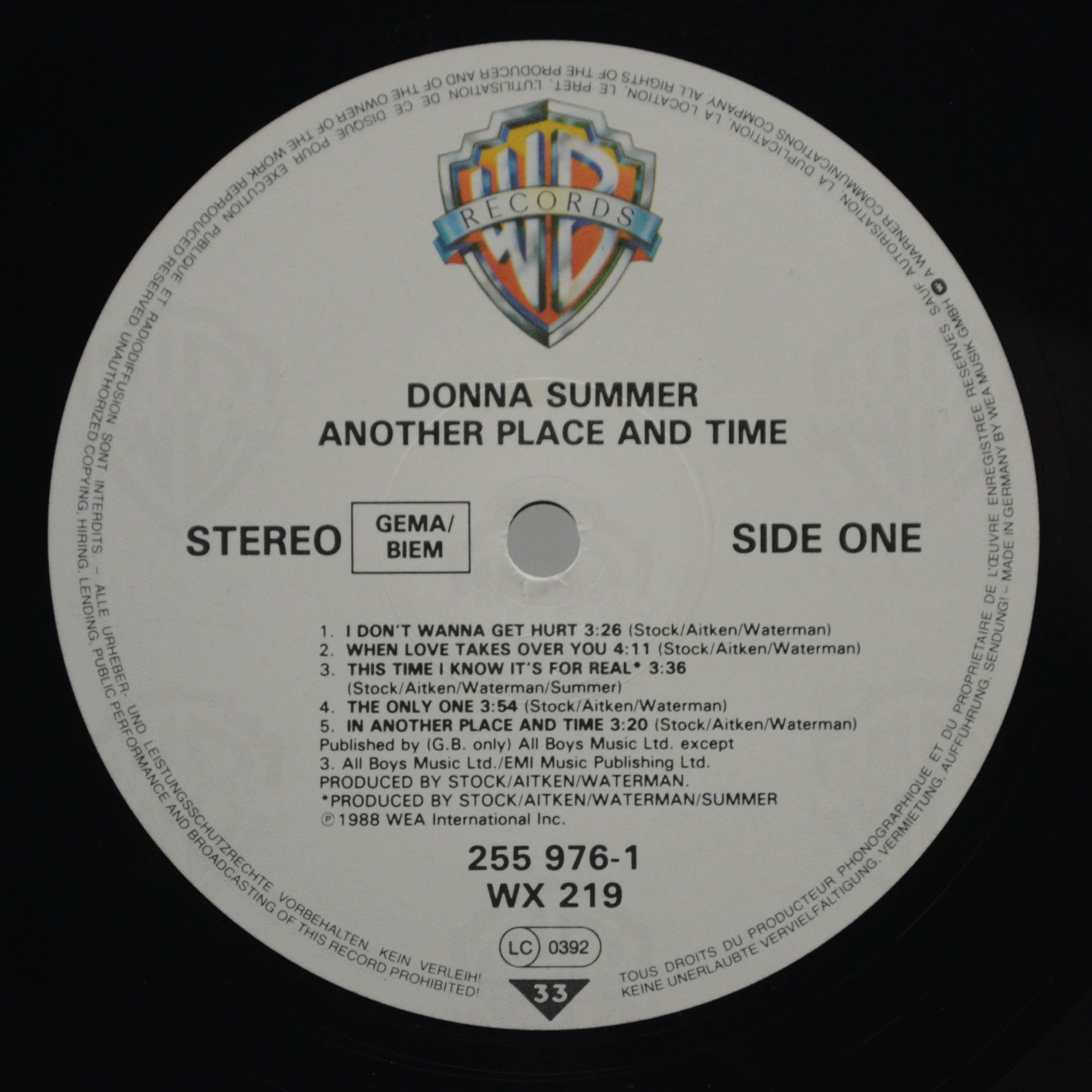 Donna Summer — Another Place And Time, 1989