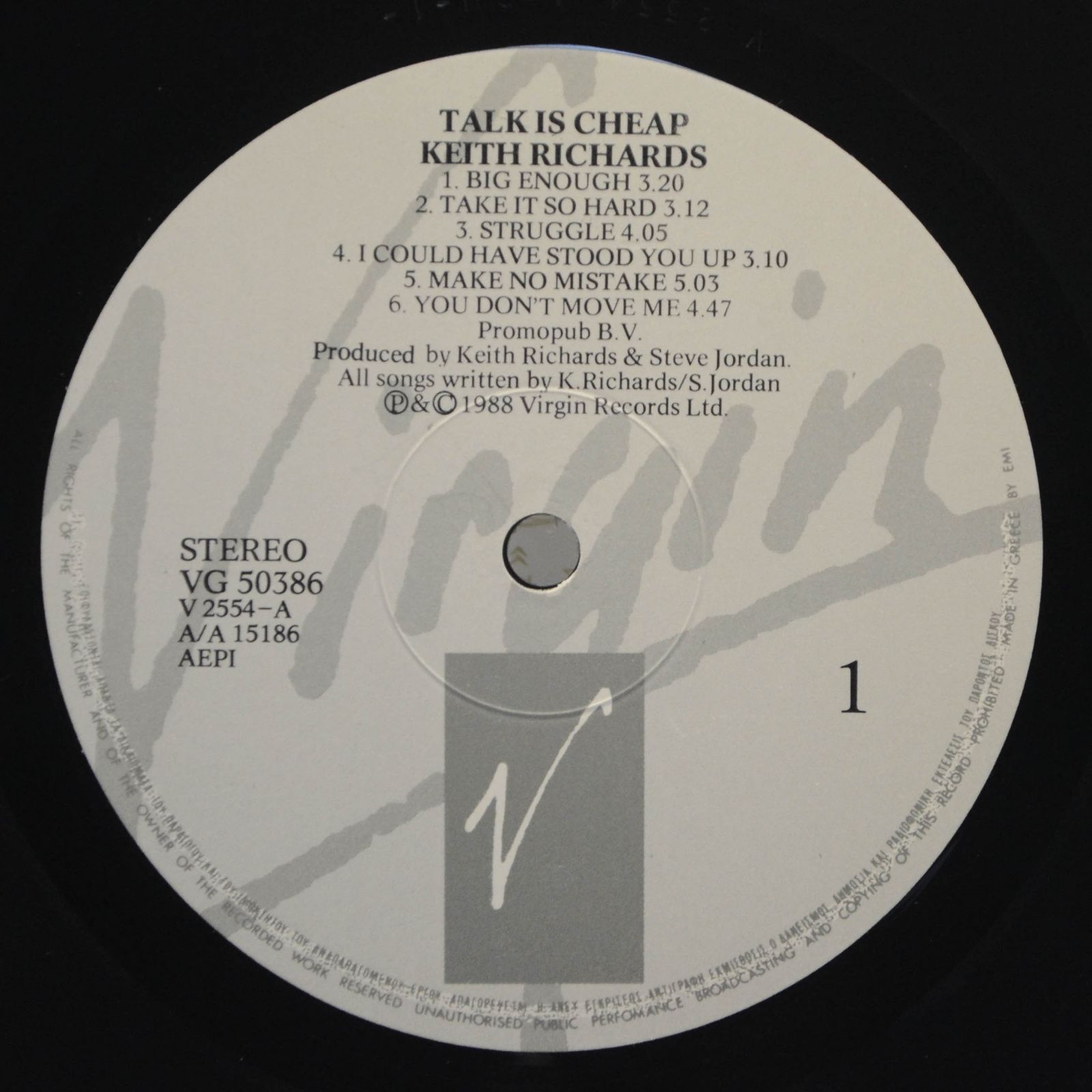 Keith Richards — Talk Is Cheap, 1988