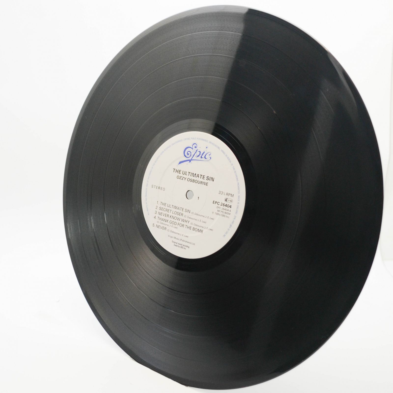 Ozzy Osbourne — The Ultimate Sin (UK), 1986