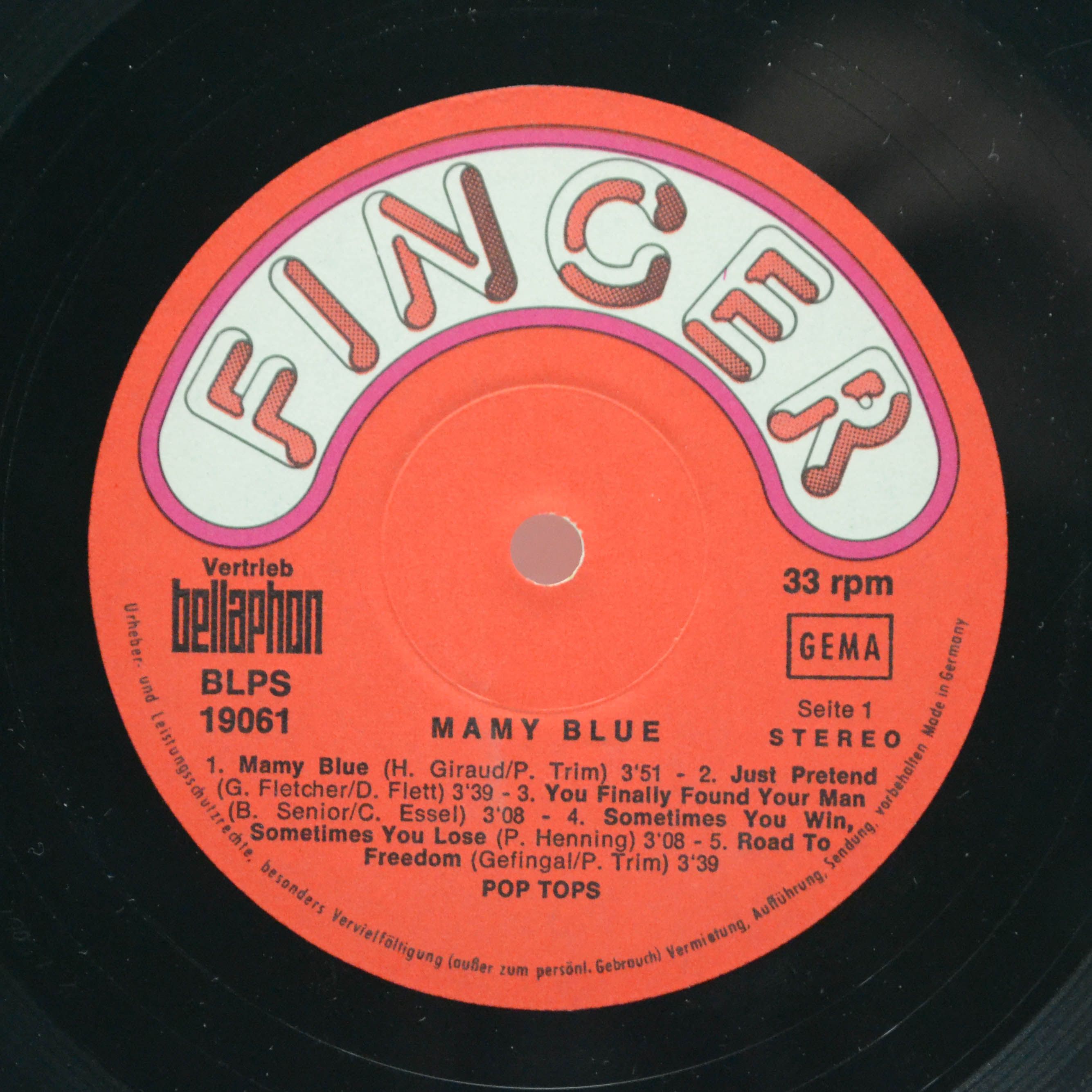 Pop Tops — Mamy Blue, 1971