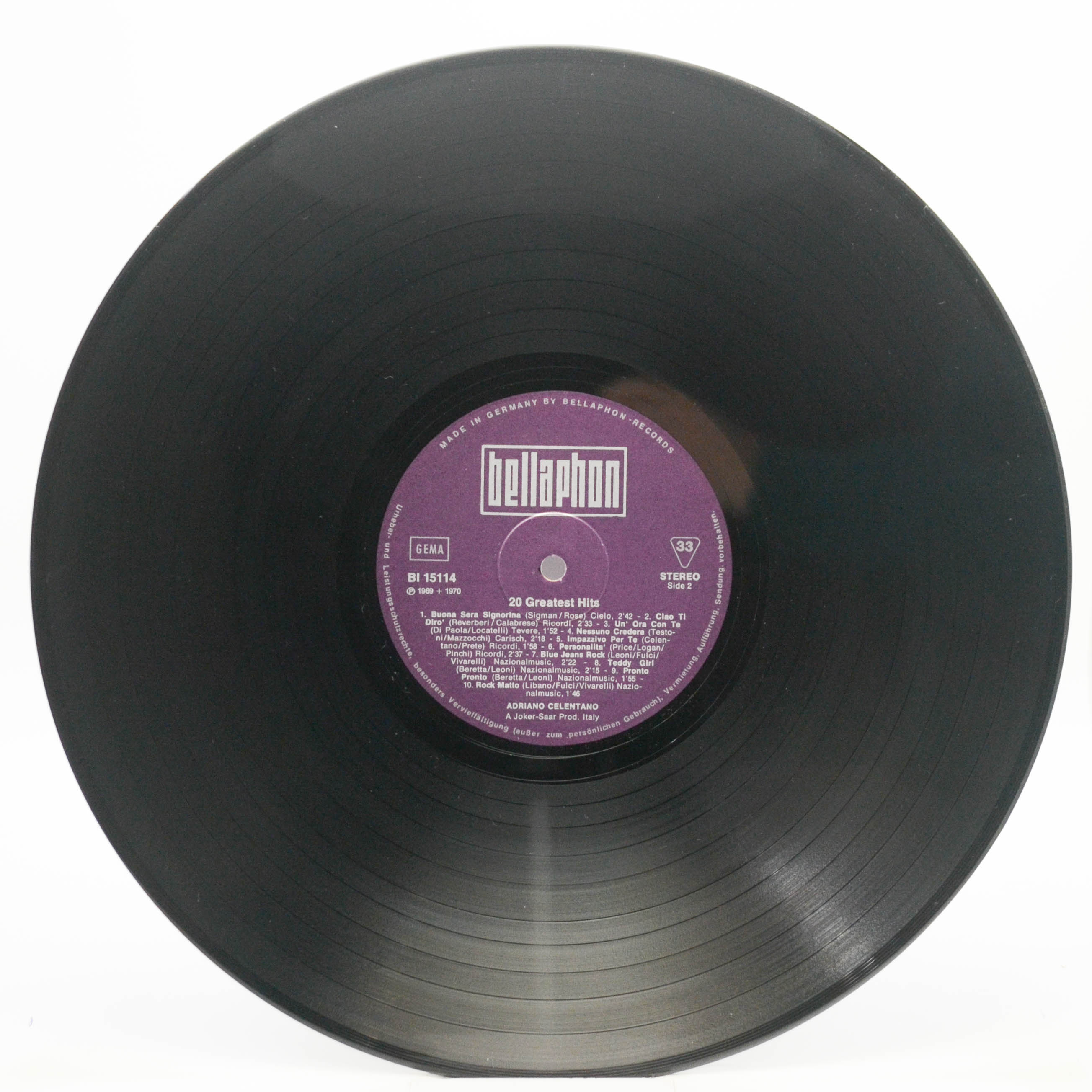 Adriano Celentano — 20 Greatest Hits, 1969