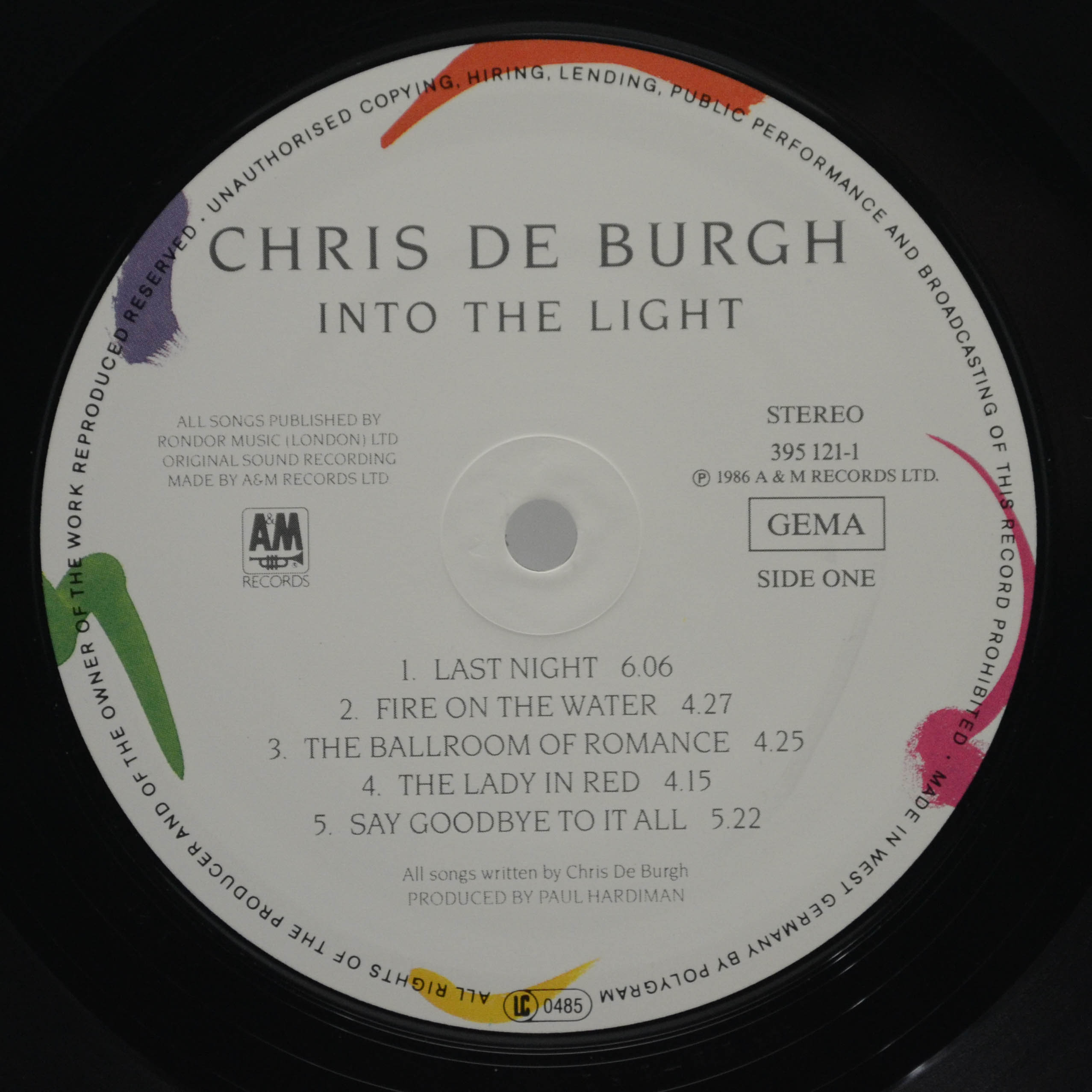 Chris de Burgh — Into The Light, 1986