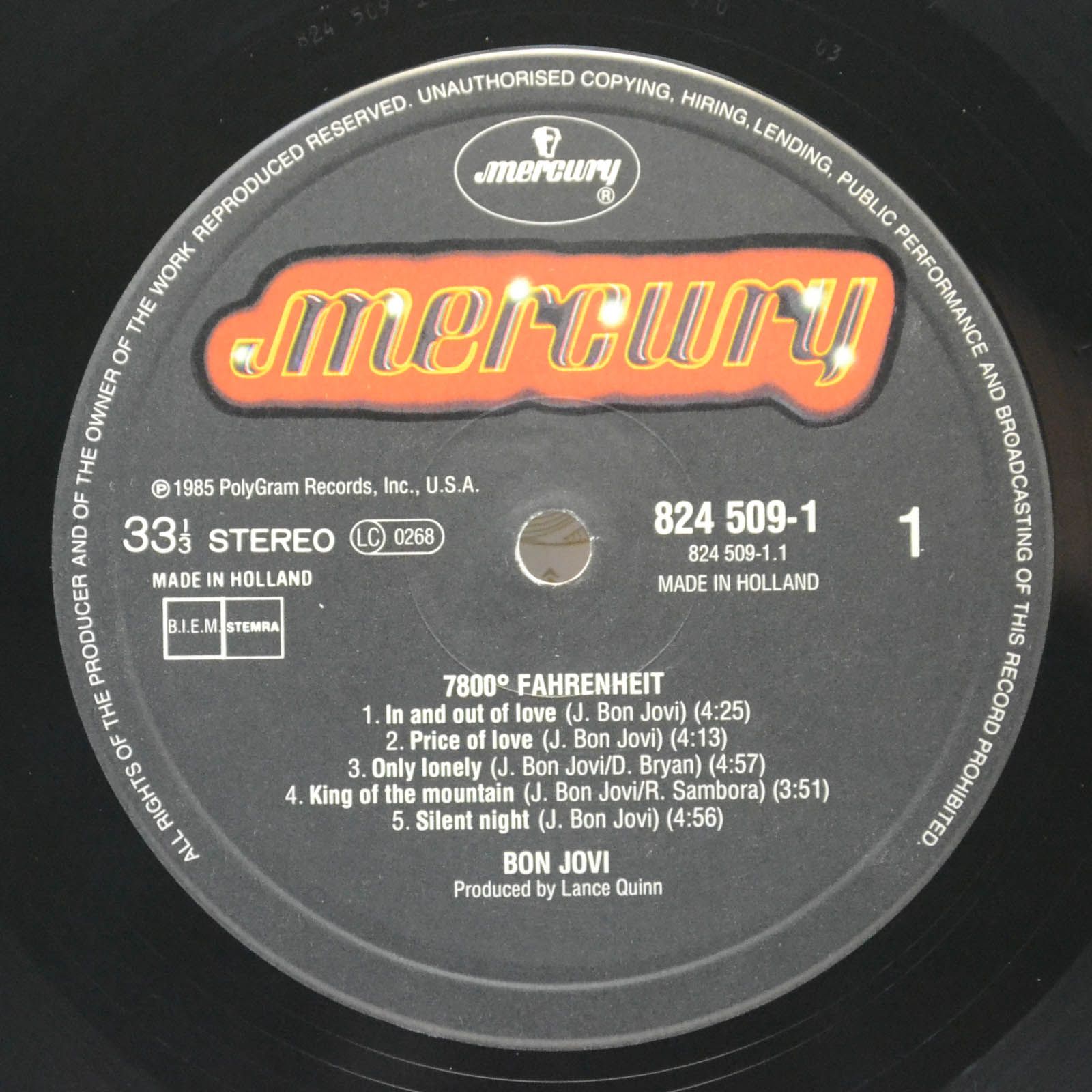 Bon Jovi — 7800° Fahrenheit, 1985