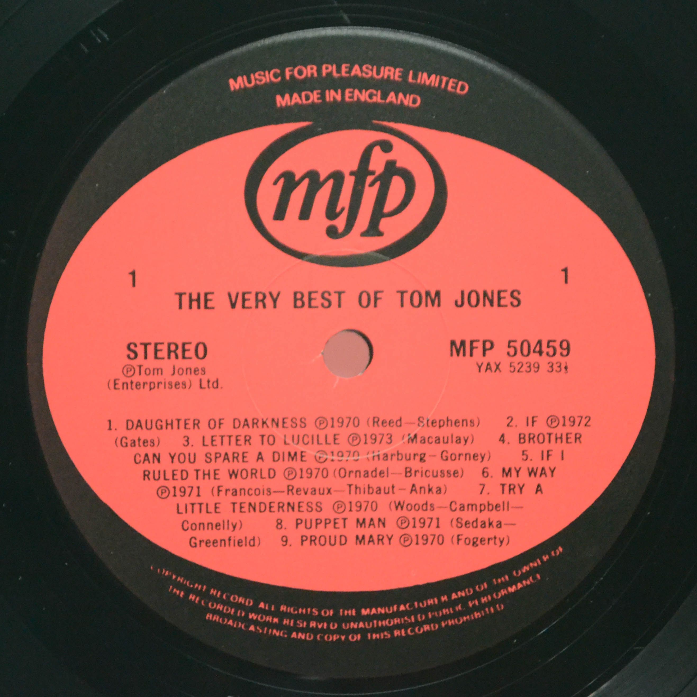 Tom Jones — The Very Best Of (UK), 1976