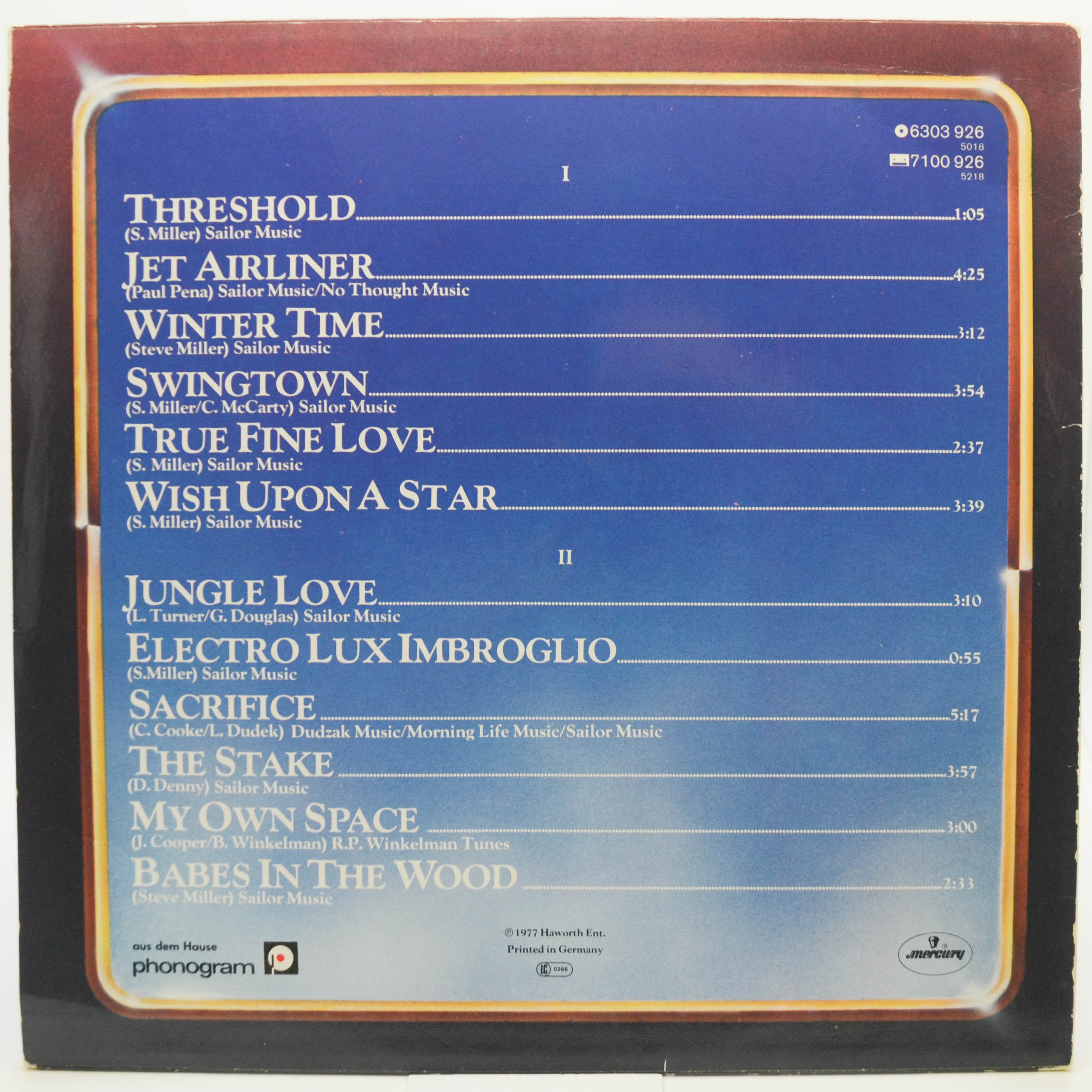 Steve Miller Band — Book Of Dreams, 1977