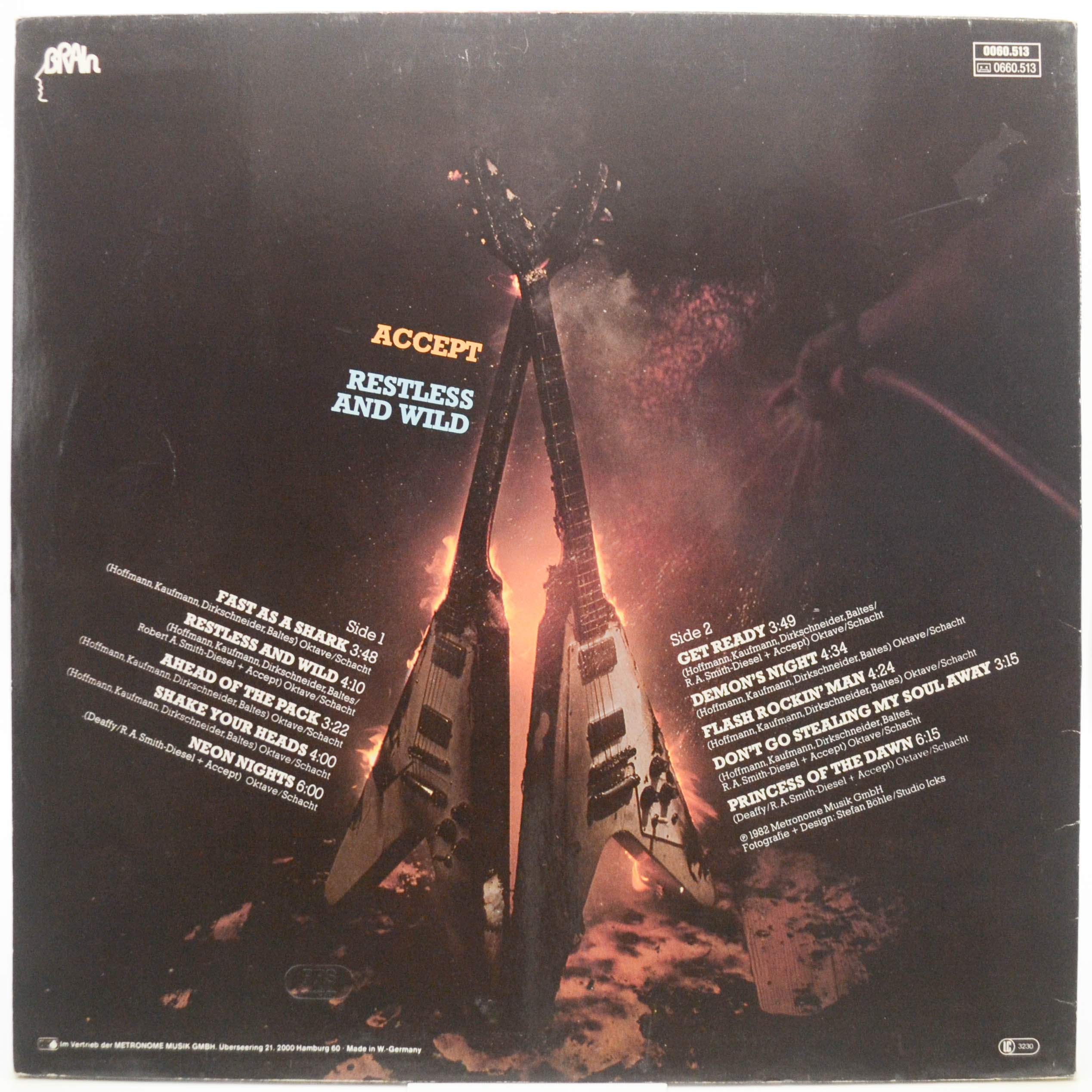 Accept — Restless And Wild (1-st, Germany), 1982