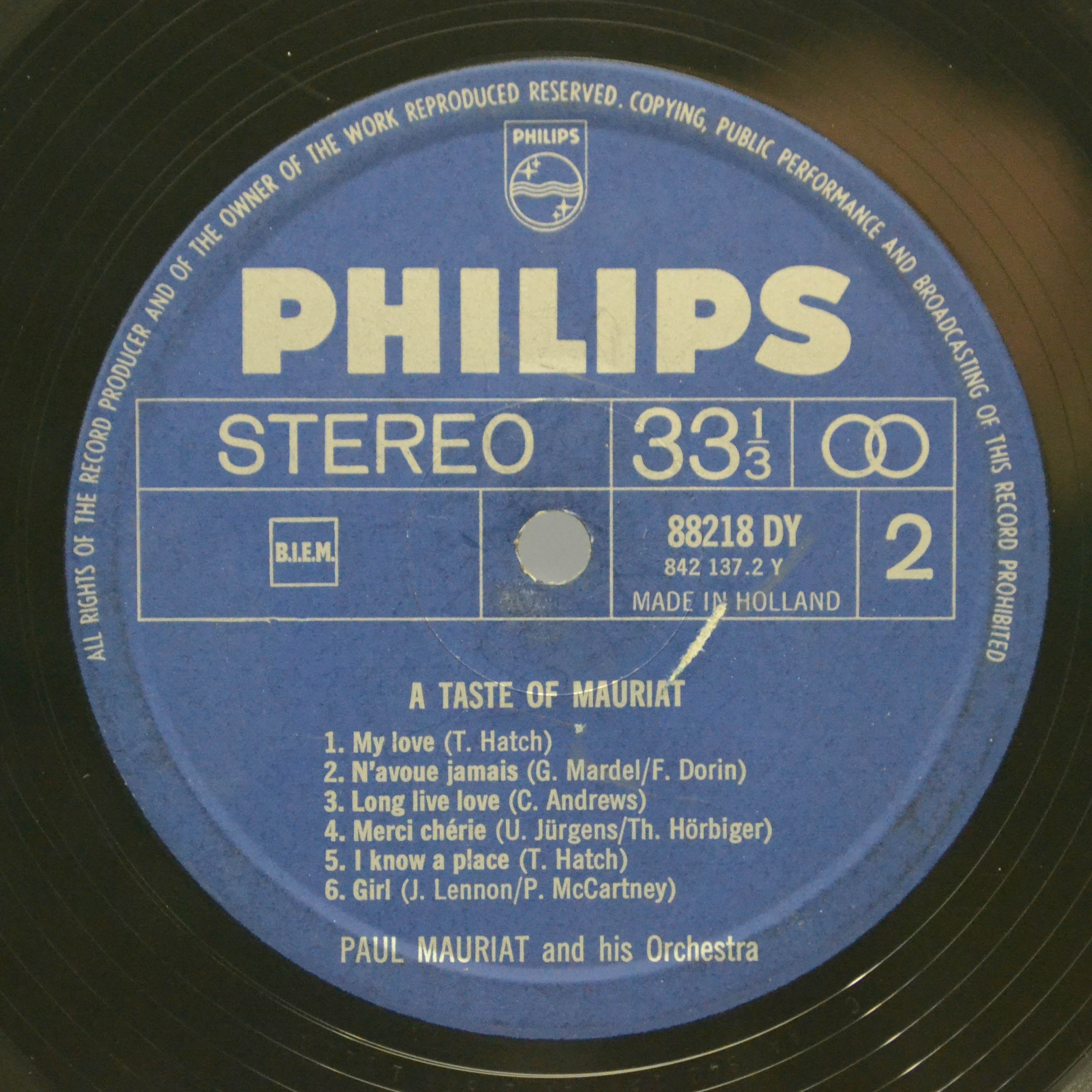 Paul Mauriat Orchestra — A Taste Of Mauriat,