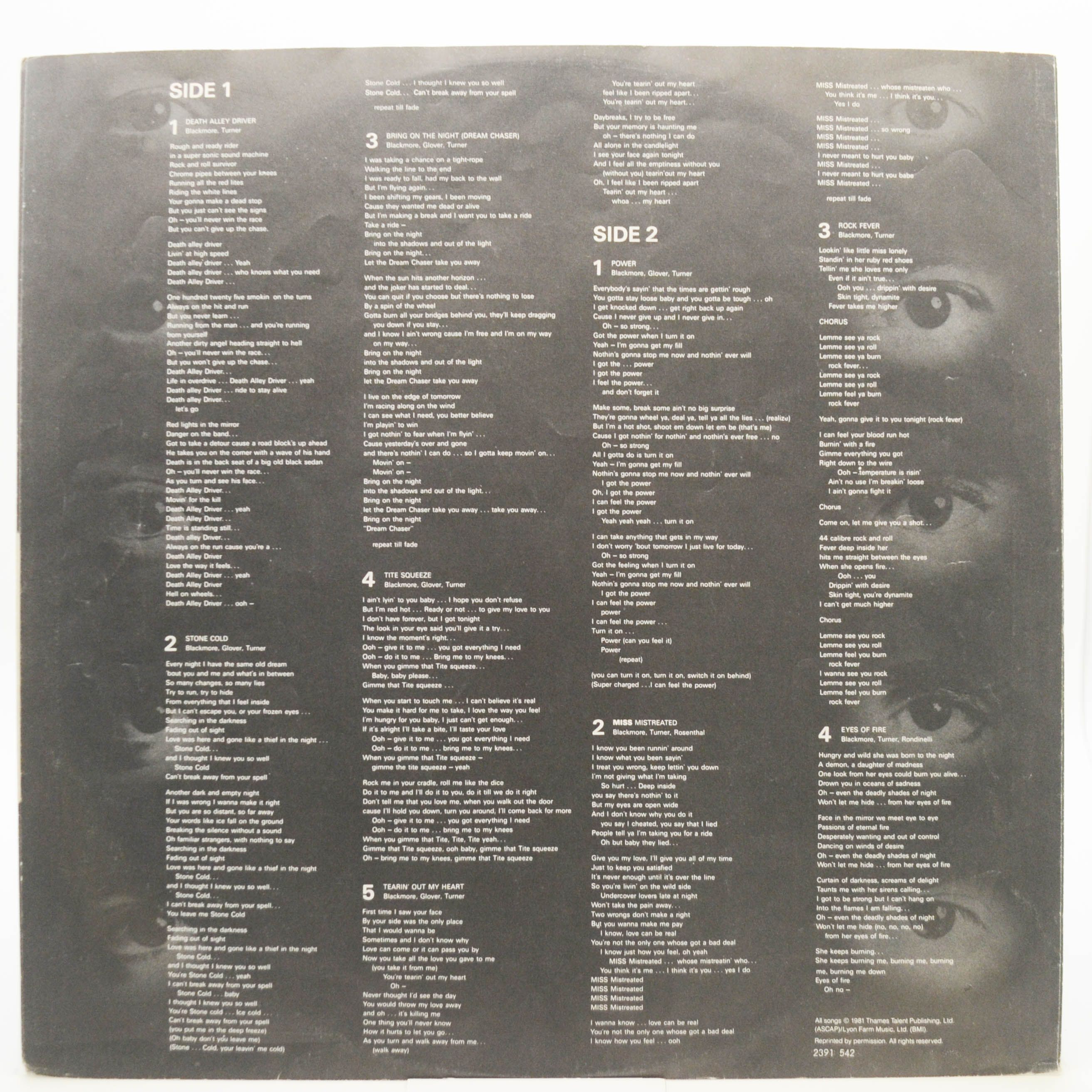 Rainbow — Straight Between The Eyes, 1982