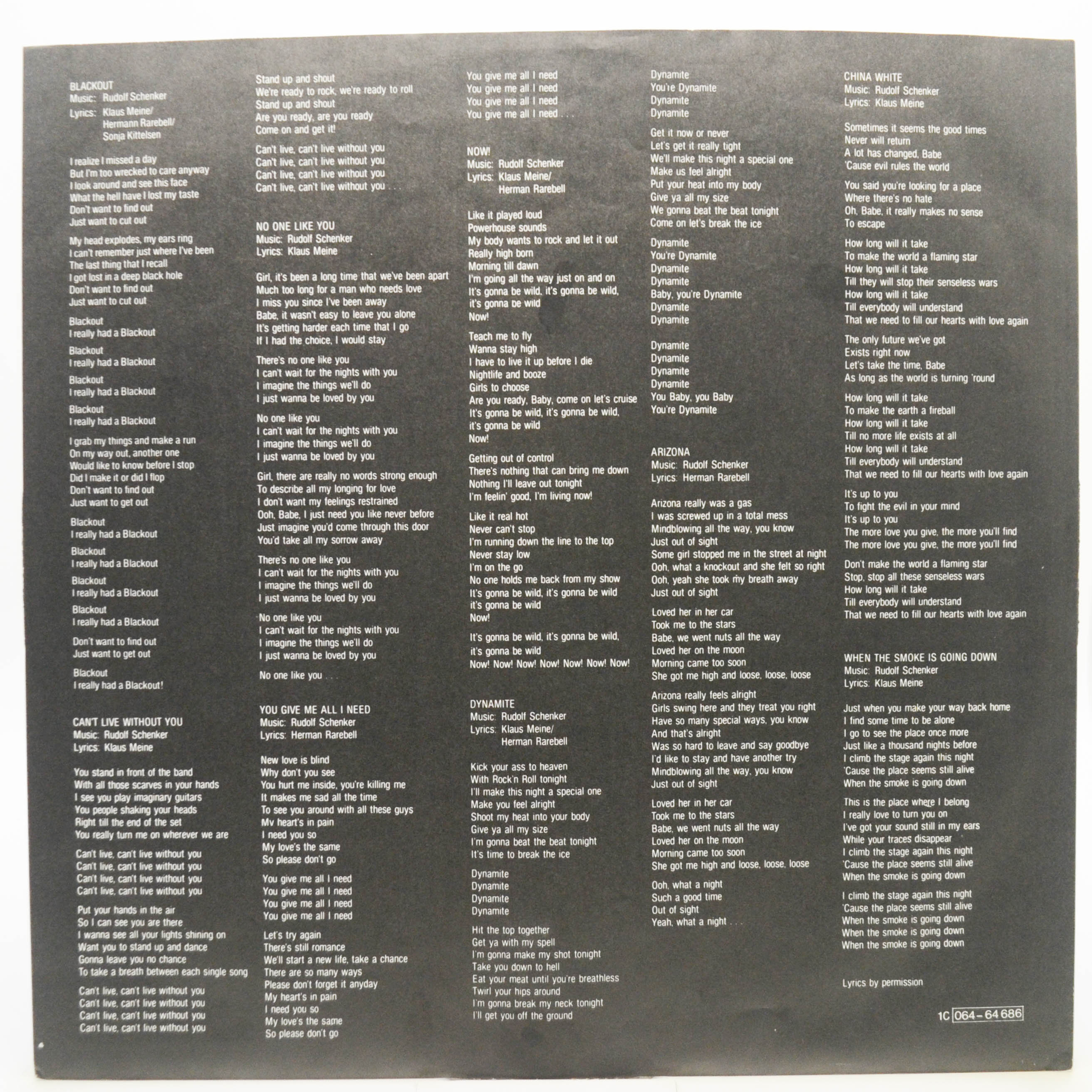 Scorpions — Blackout, 1982