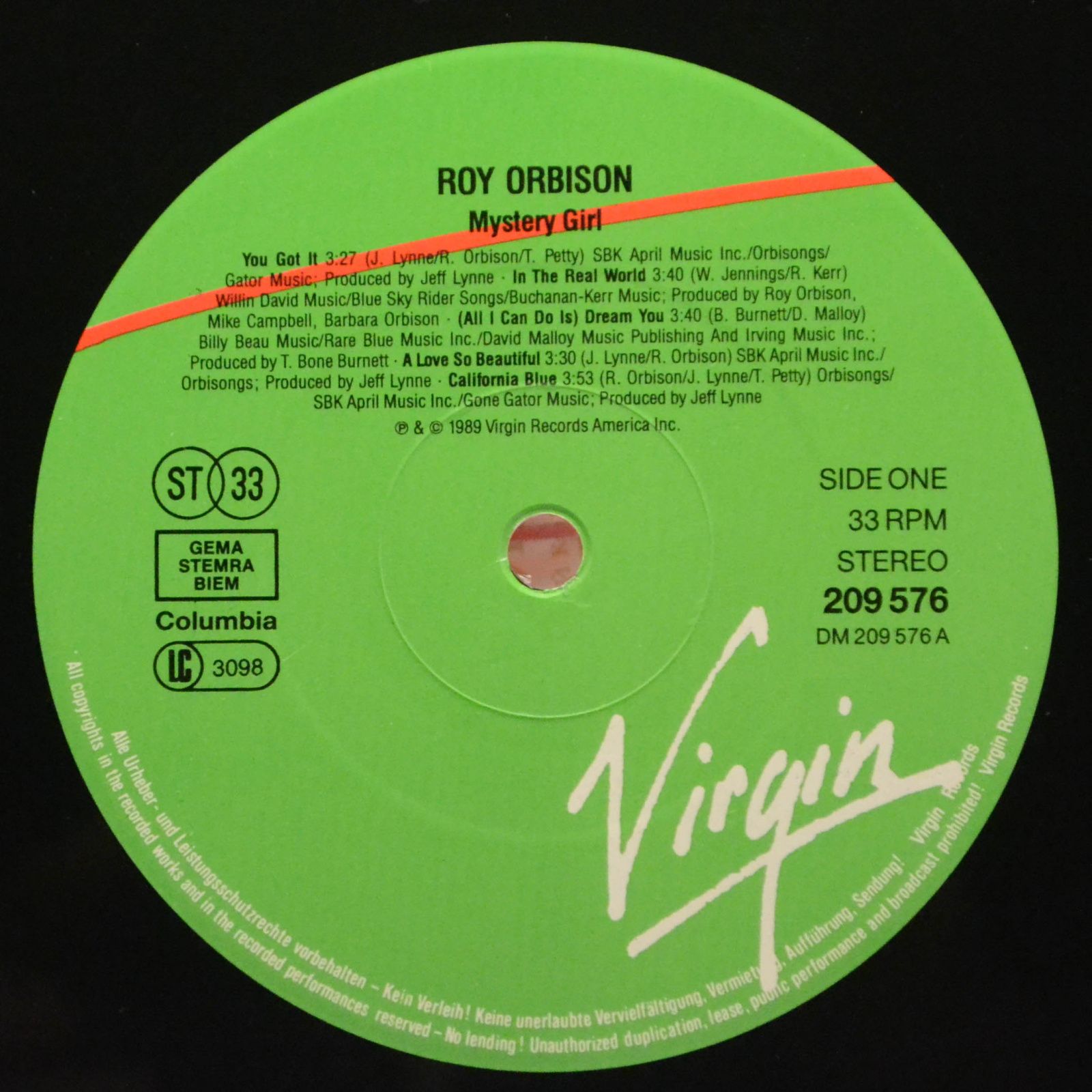 Roy Orbison — Mystery Girl, 1989