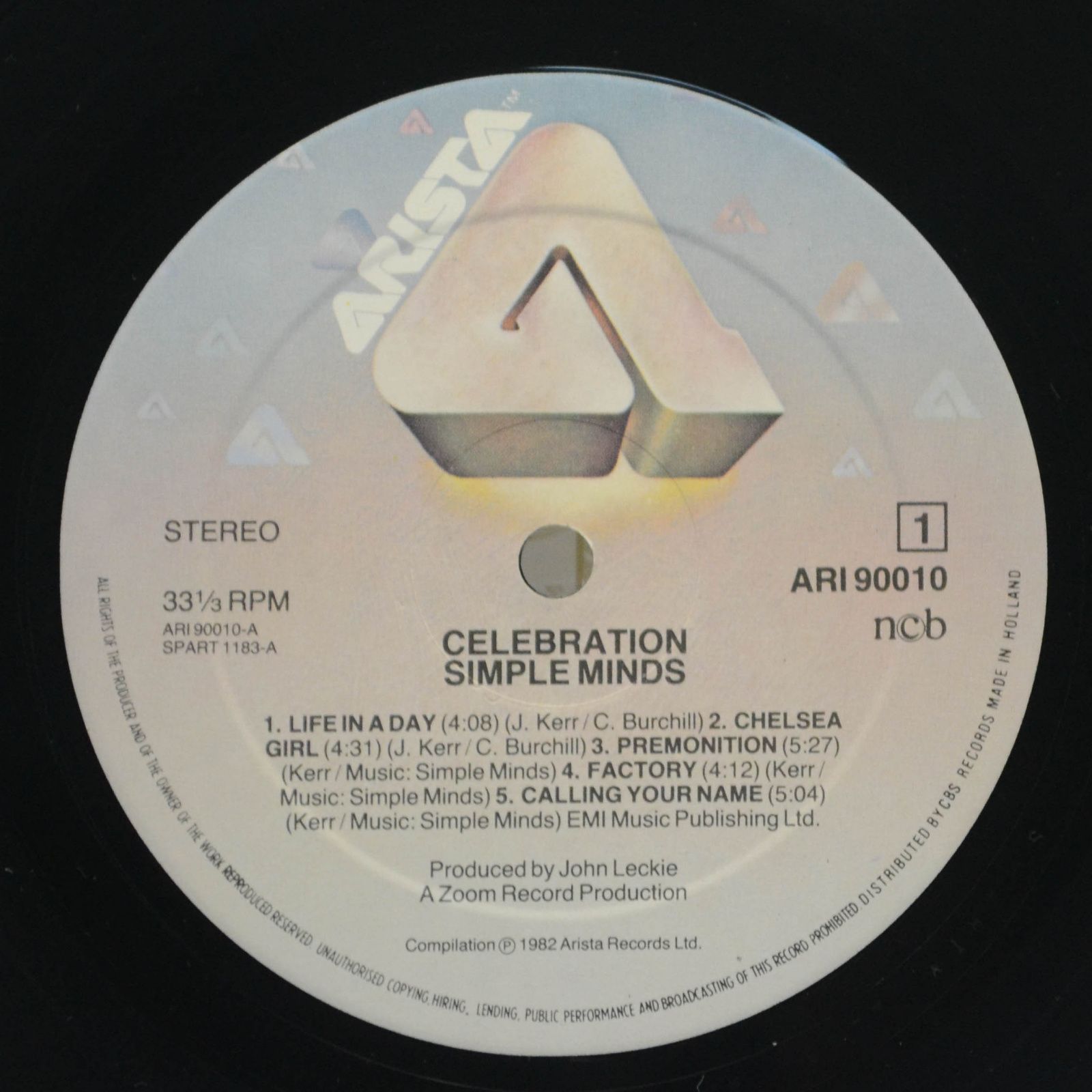 Simple Minds — Celebration, 1982