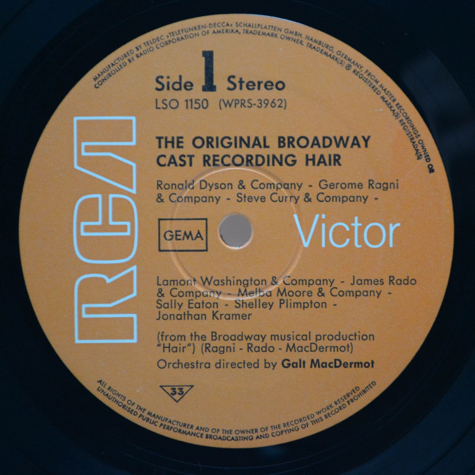 Various — Hair (The American Tribal Love-Rock Musical), 1968