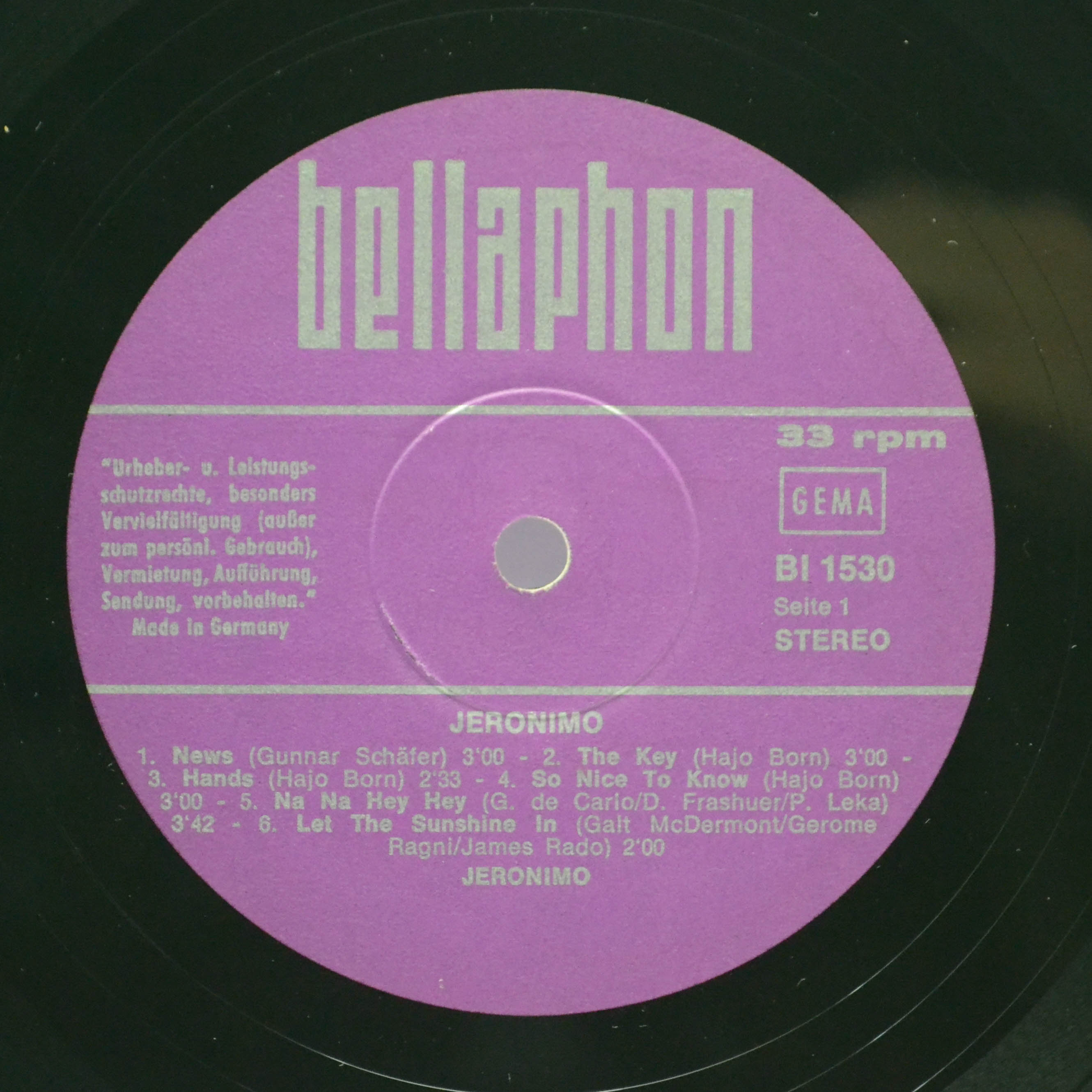 Jeronimo — Cosmic Blues, 1970