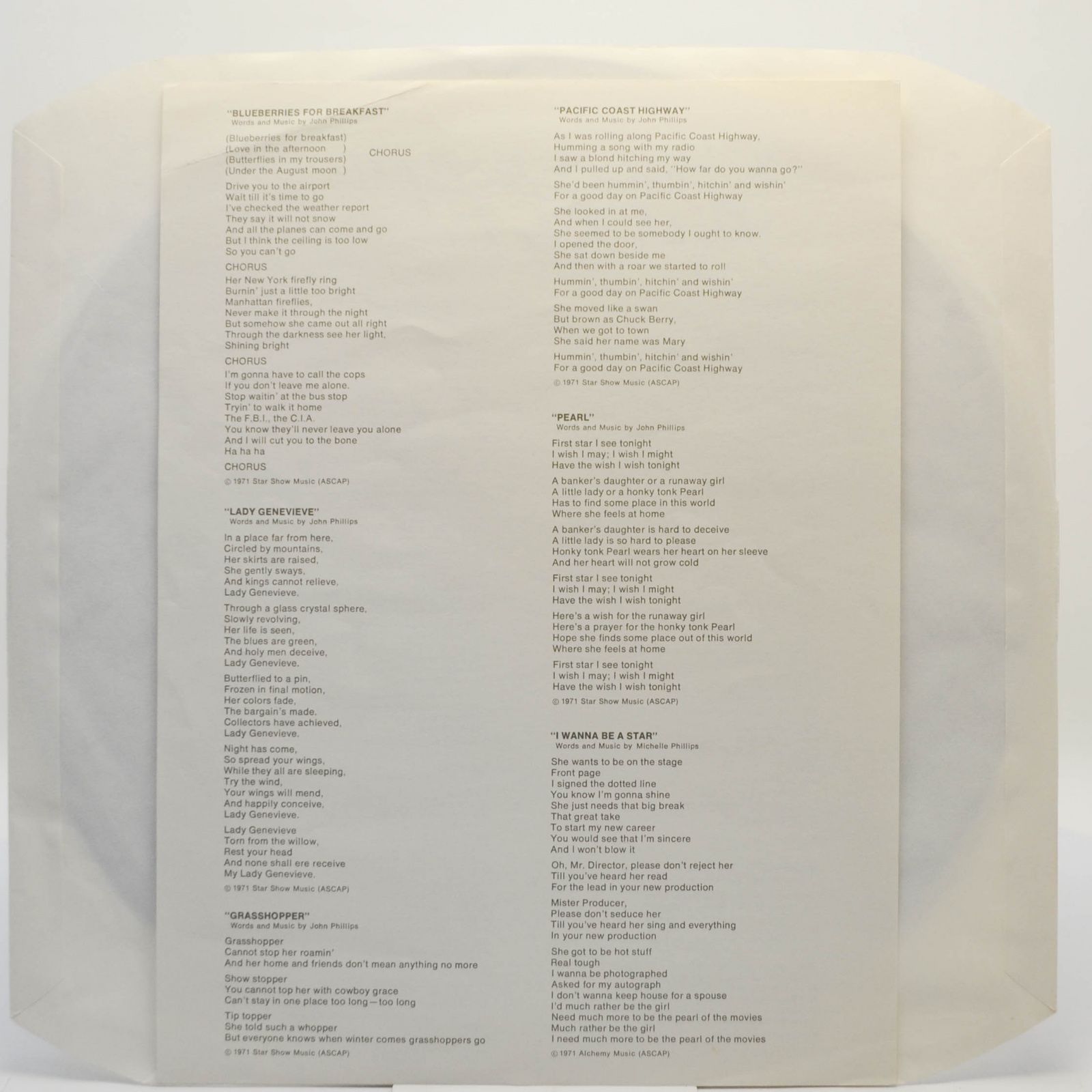 Mamas & The Papas — People Like Us, 1971