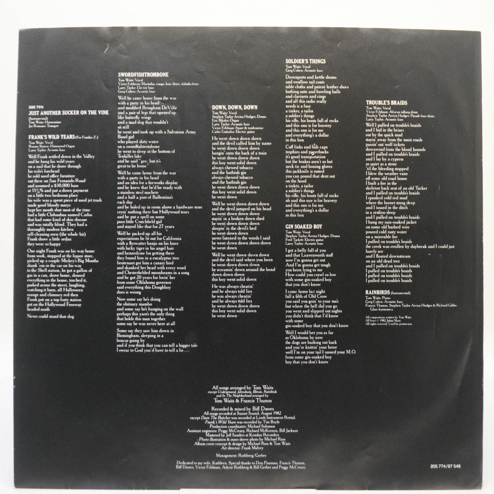 Tom Waits — Swordfishtrombones, 1983