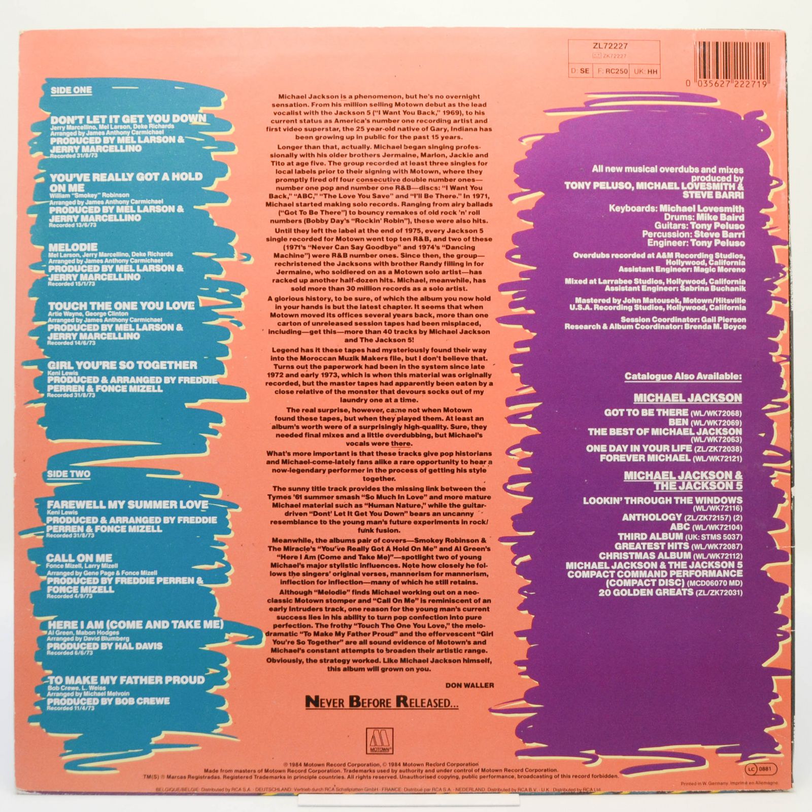 Michael Jackson — Farewell My Summer Love, 1984