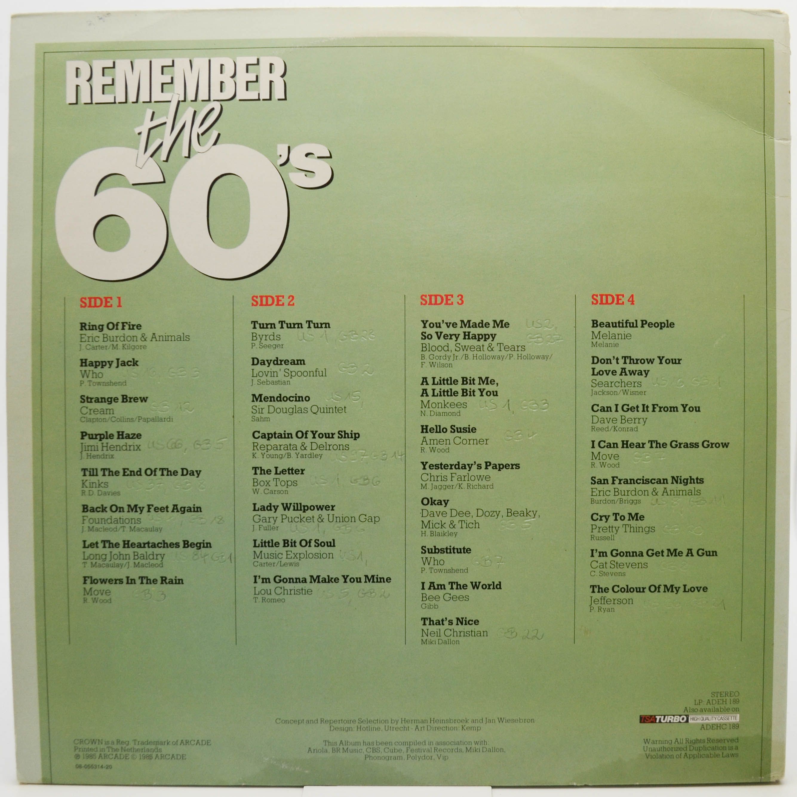 Various — Remember The 60's (Volume 8) (2LP), 1985