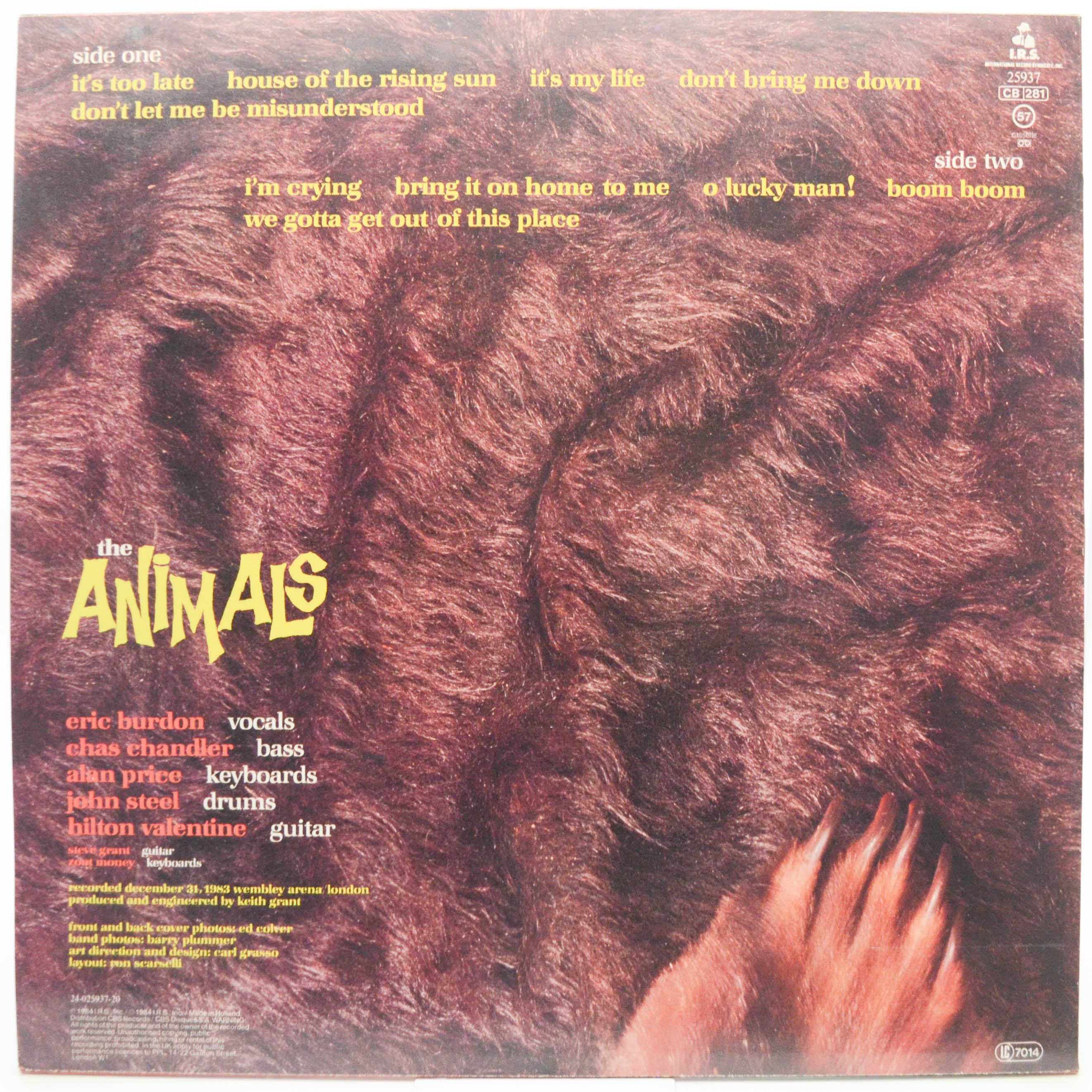 Animals — Greatest Hits Live!, 1984