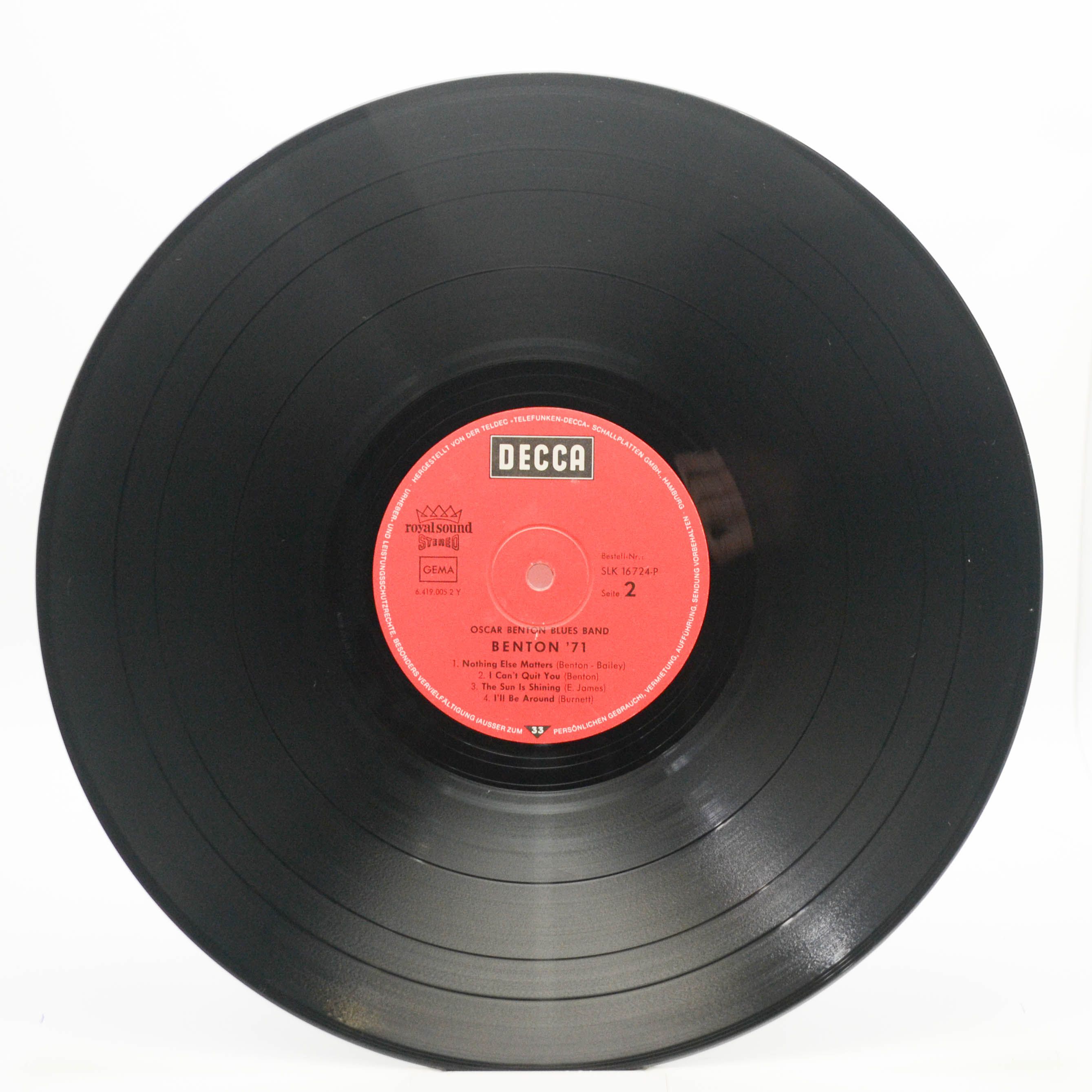 Oscar Benton Blues Band — Benton '71, 1971