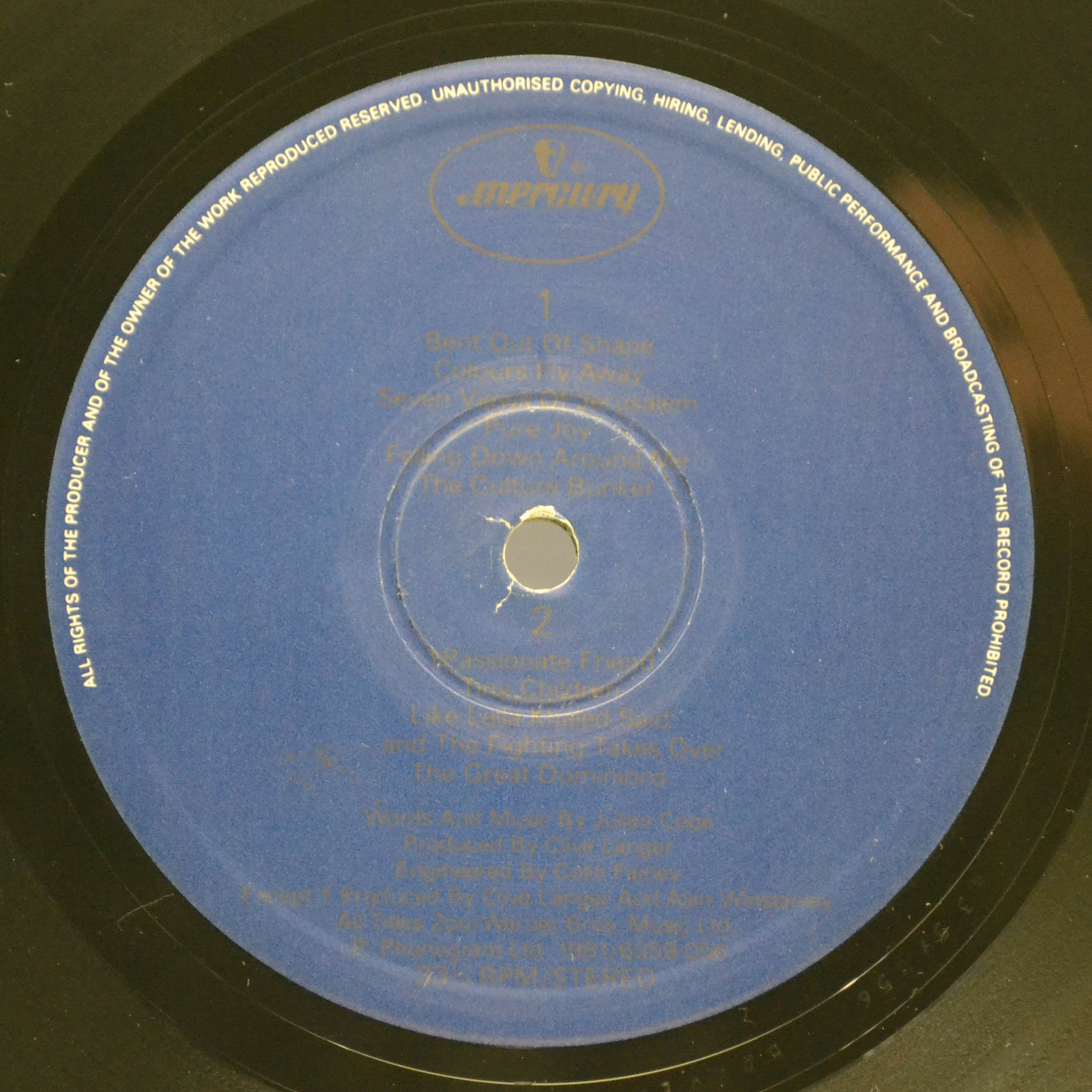 Teardrop Explodes — Wilder (1-st, UK), 1981