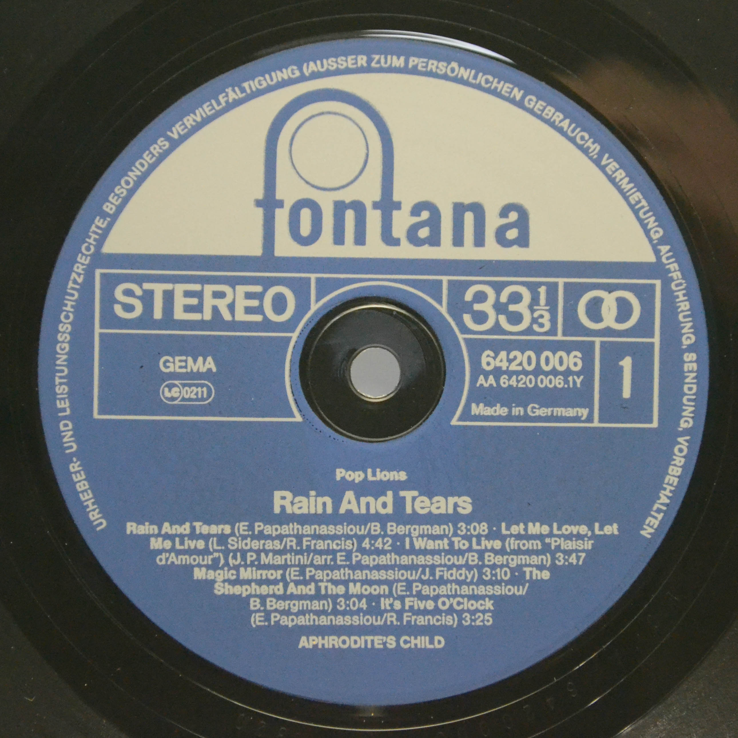 Aphrodite's Child — Rain And Tears, 1979