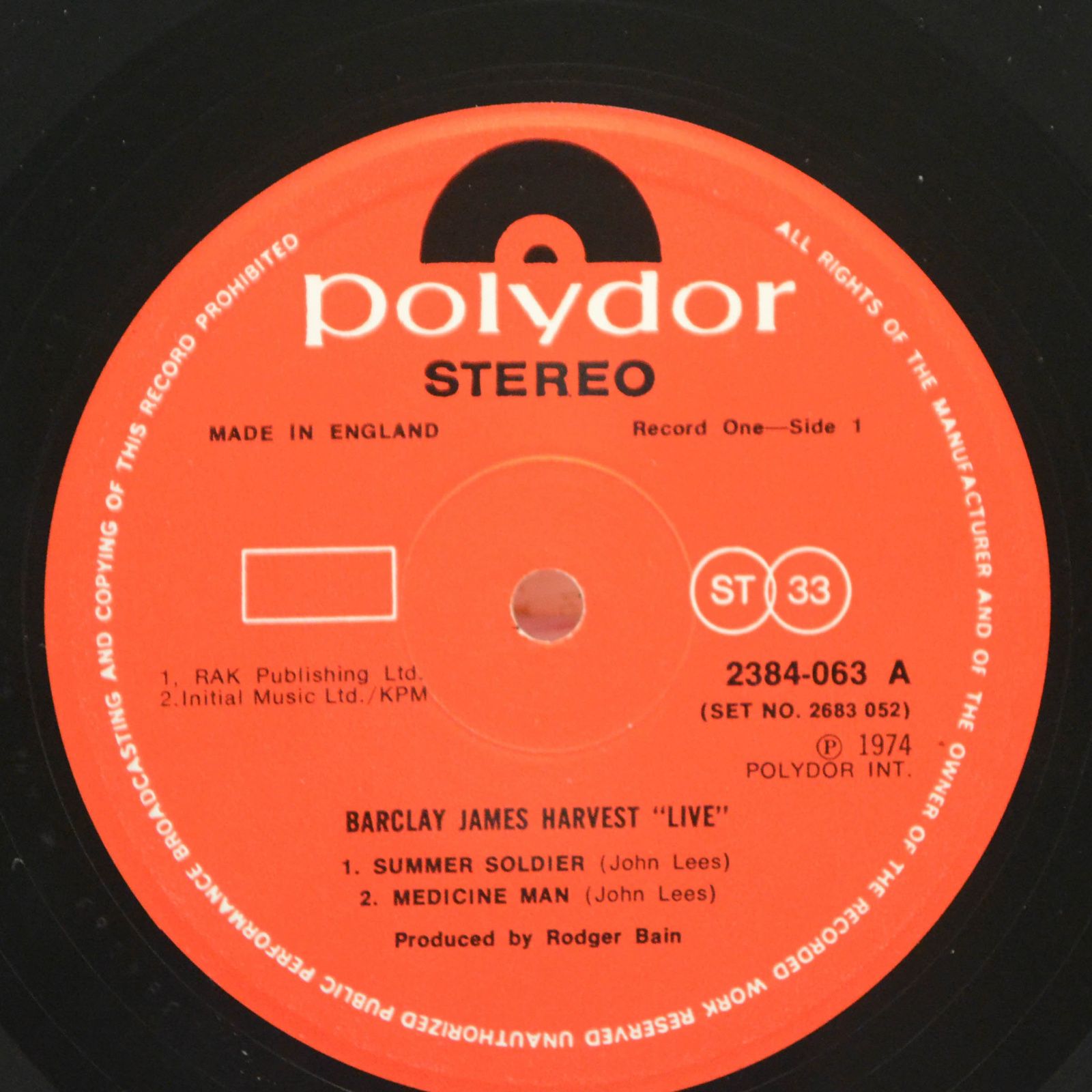 Barclay James Harvest — Live (2LP, UK), 1974