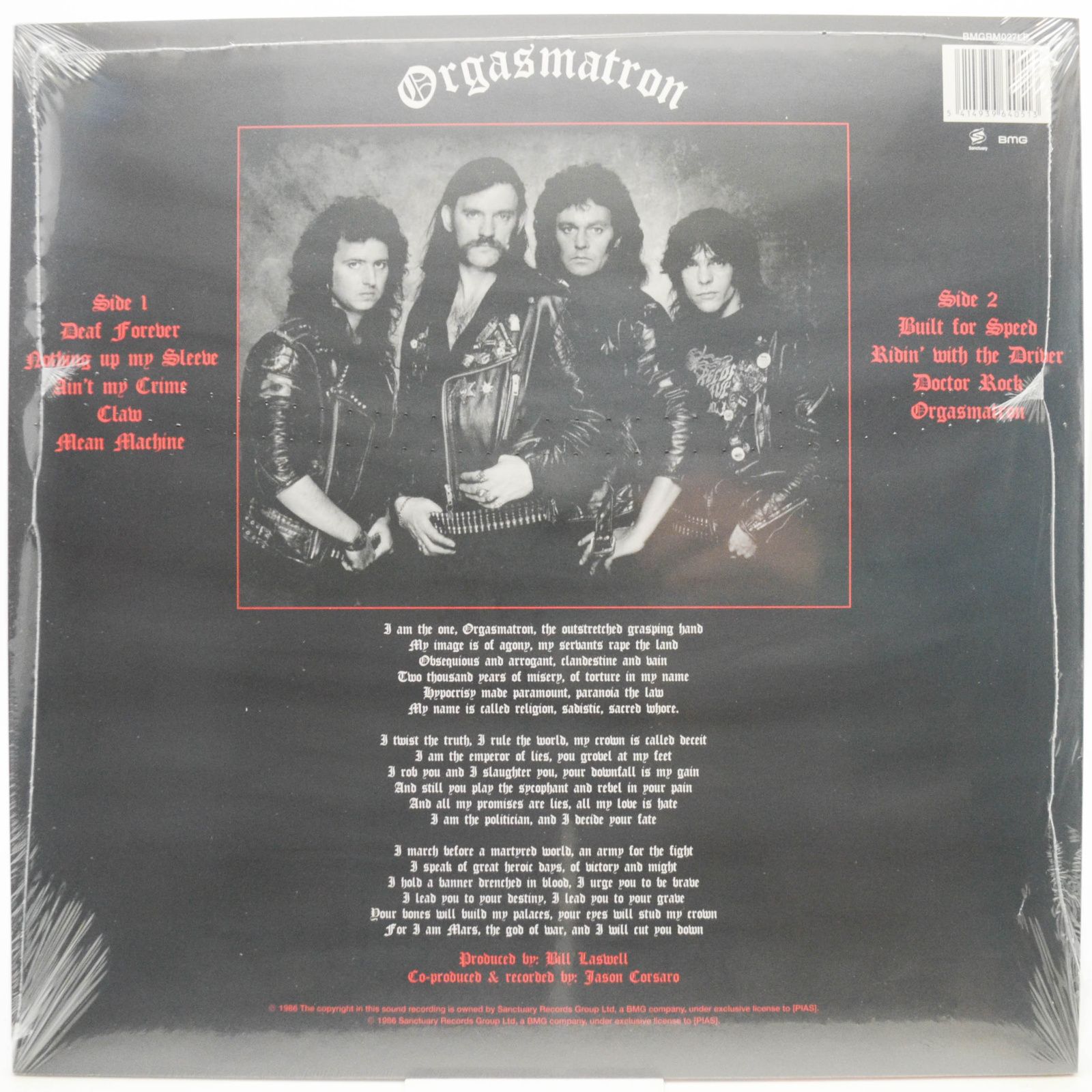 Motörhead — Orgasmatron, 1986