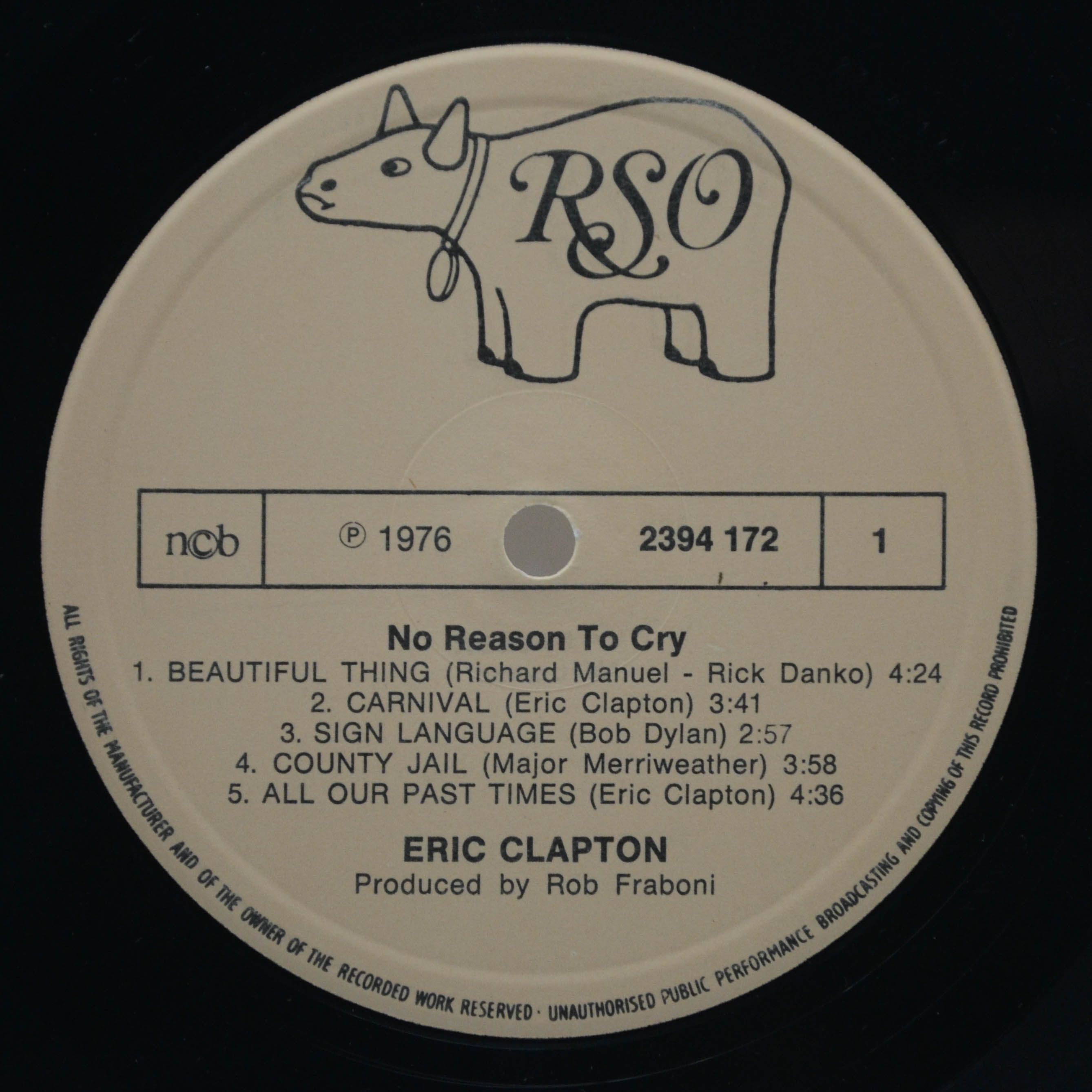 Eric Clapton — No Reason To Cry, 1976