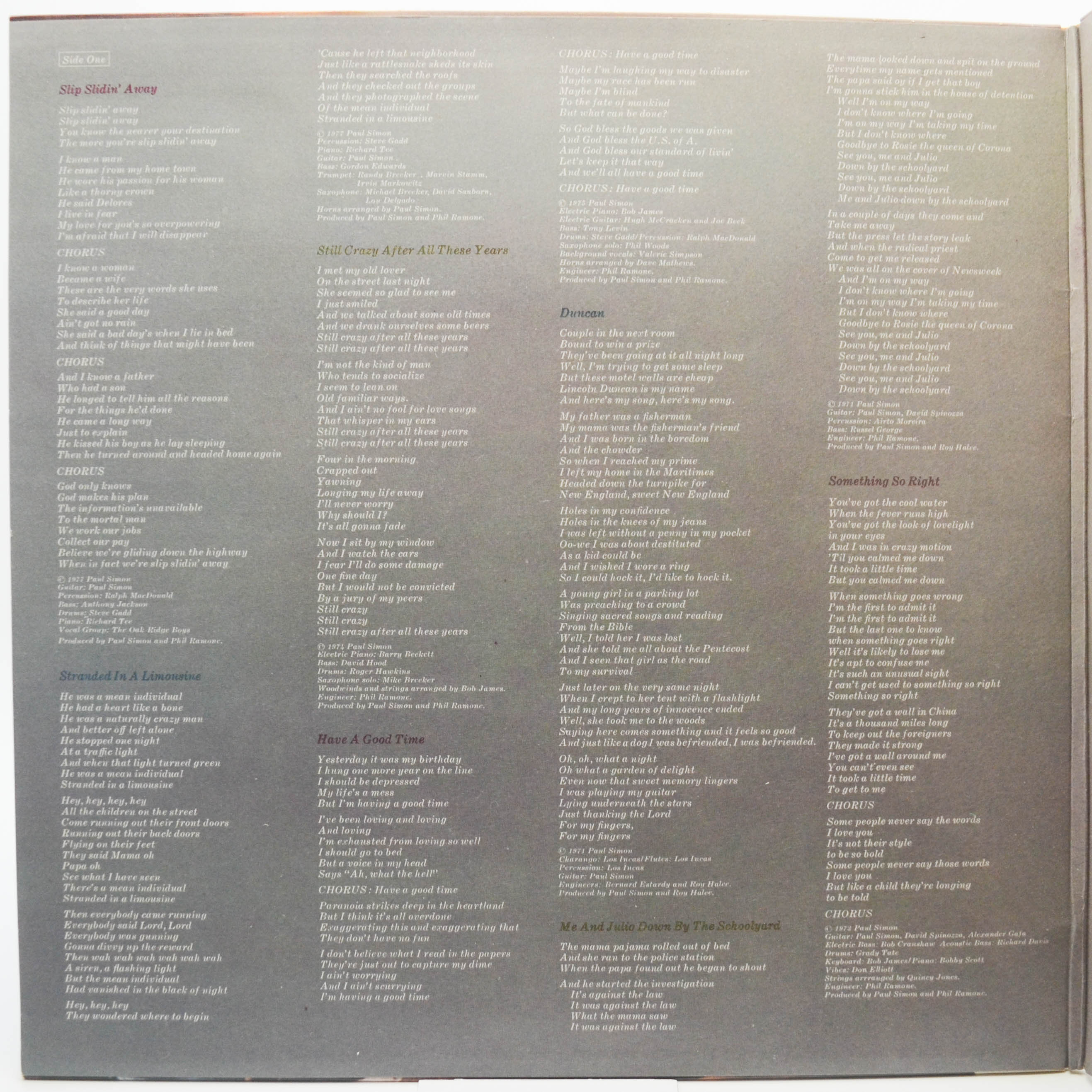 Paul Simon — Greatest Hits, Etc., 1977