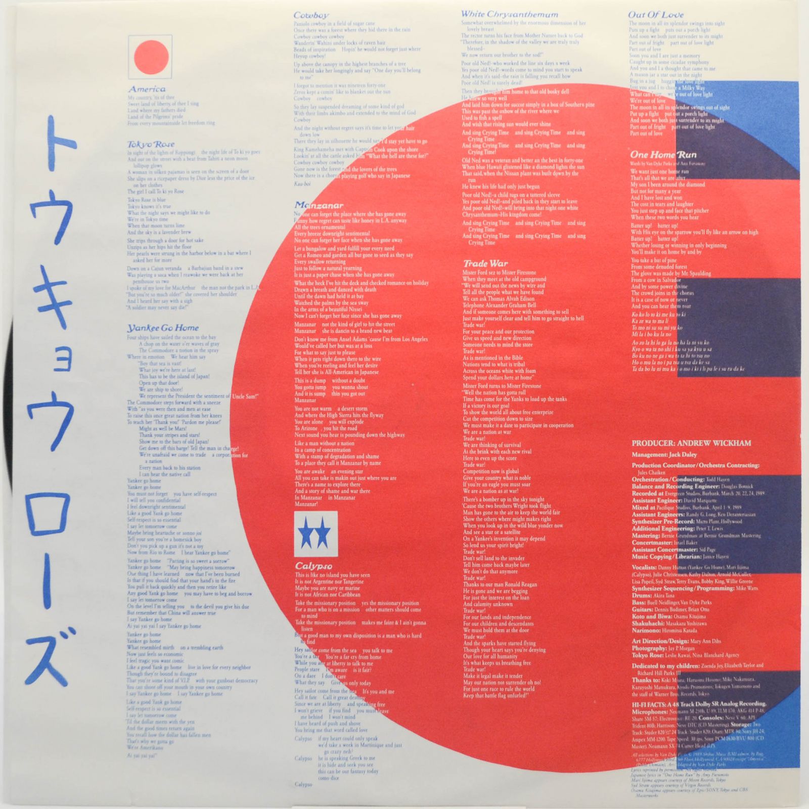 Van Dyke Parks — Tokyo Rose, 1989