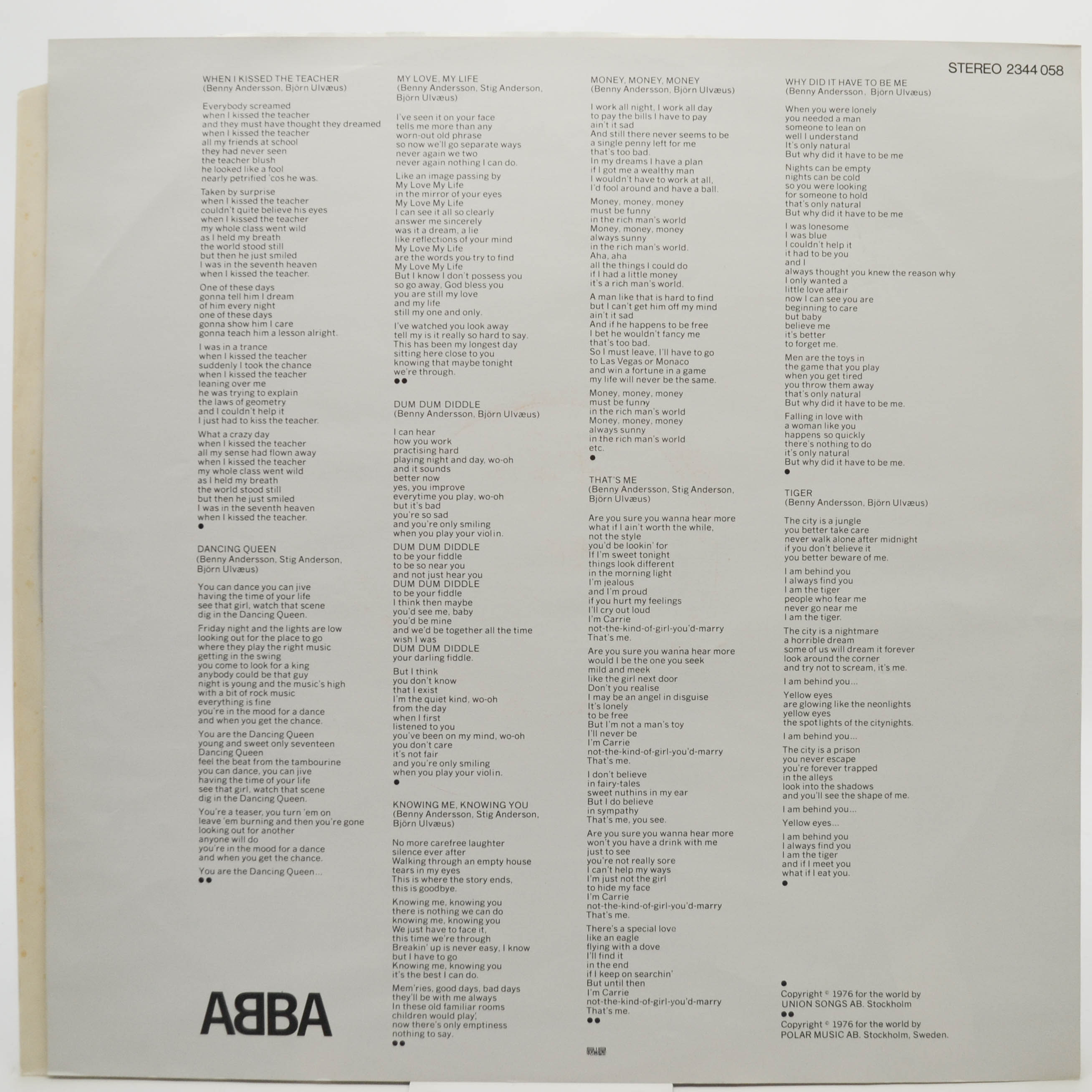 ABBA — Arrival, 1976