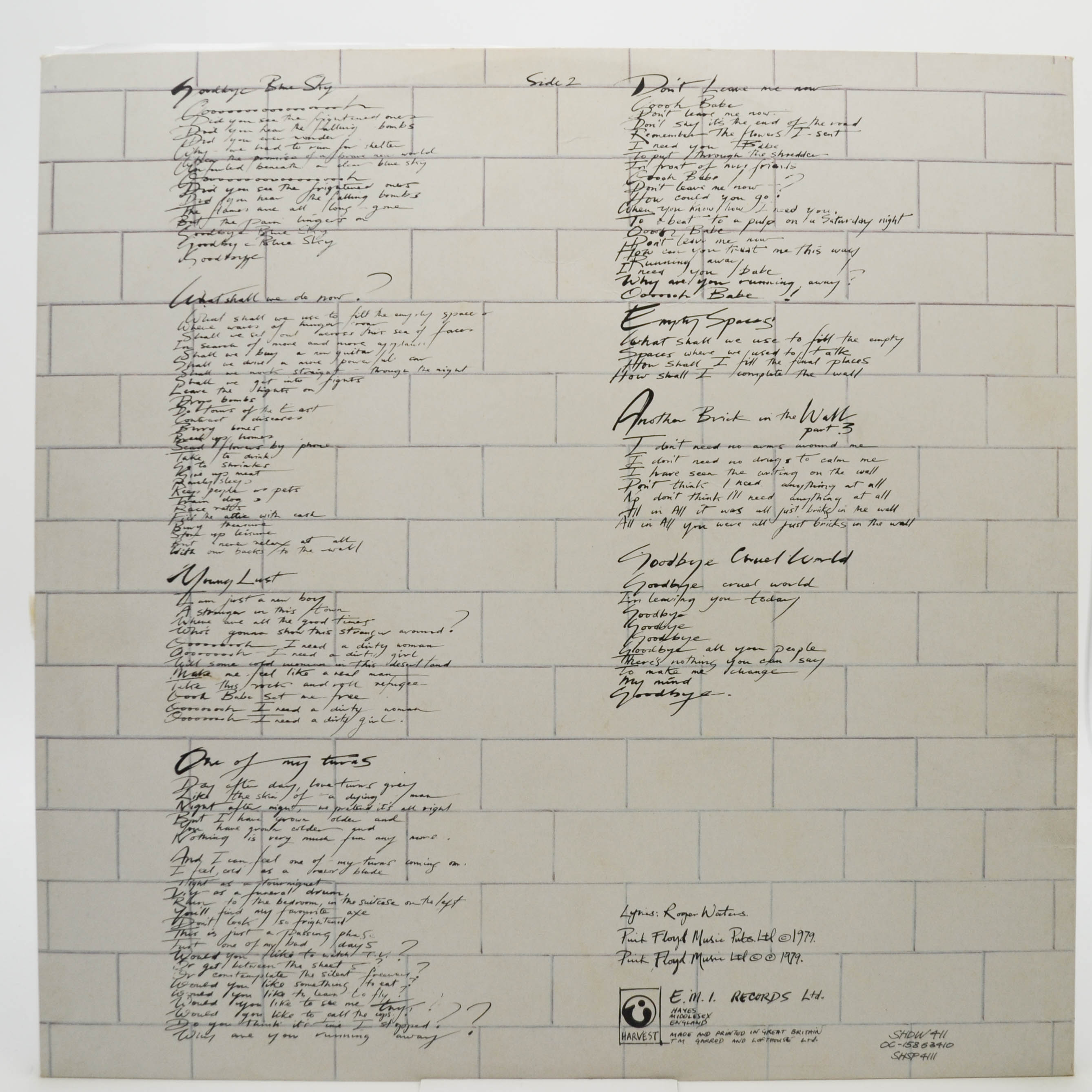 Pink Floyd — The Wall (2LP), 1979