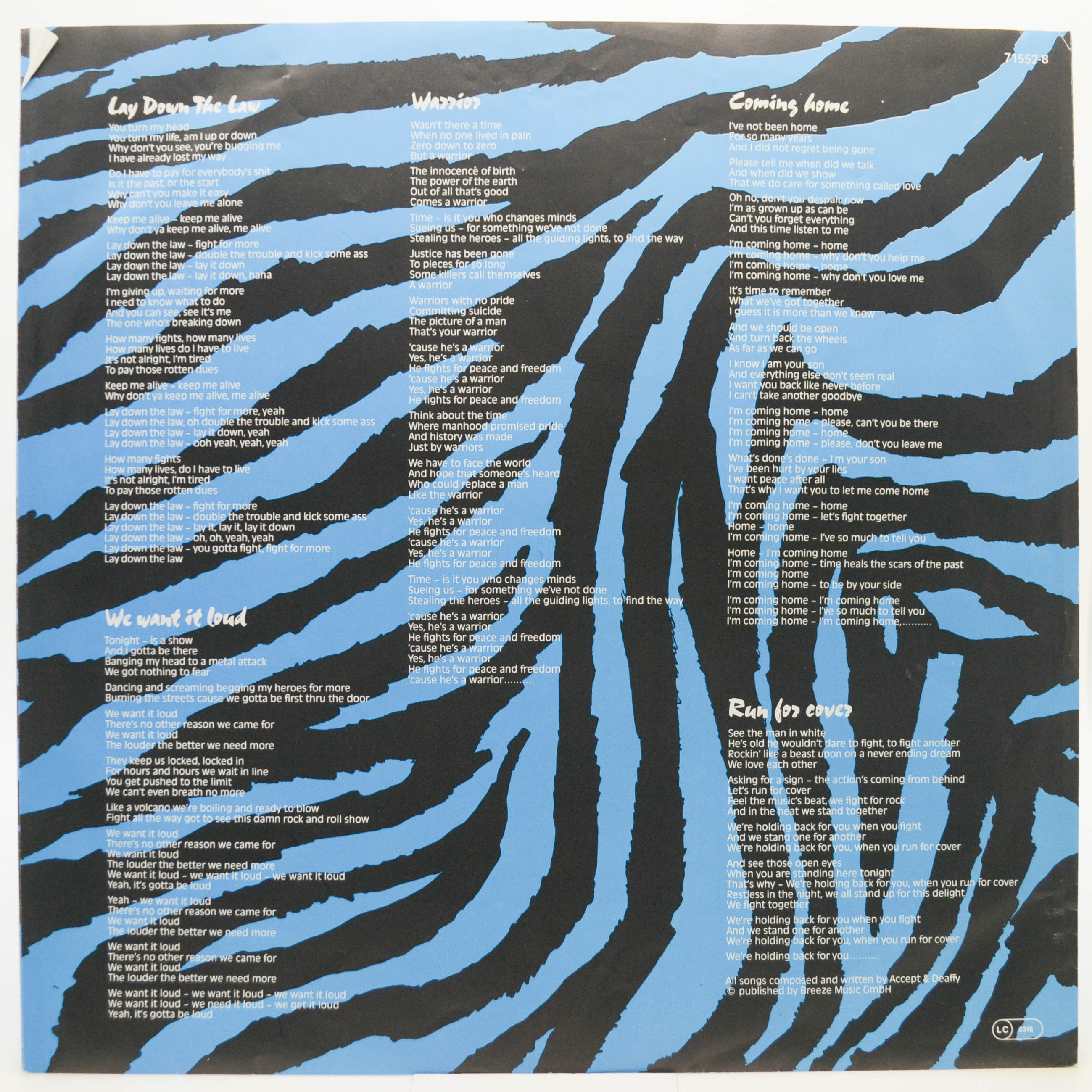 U.D.O. — Animal House, 1987