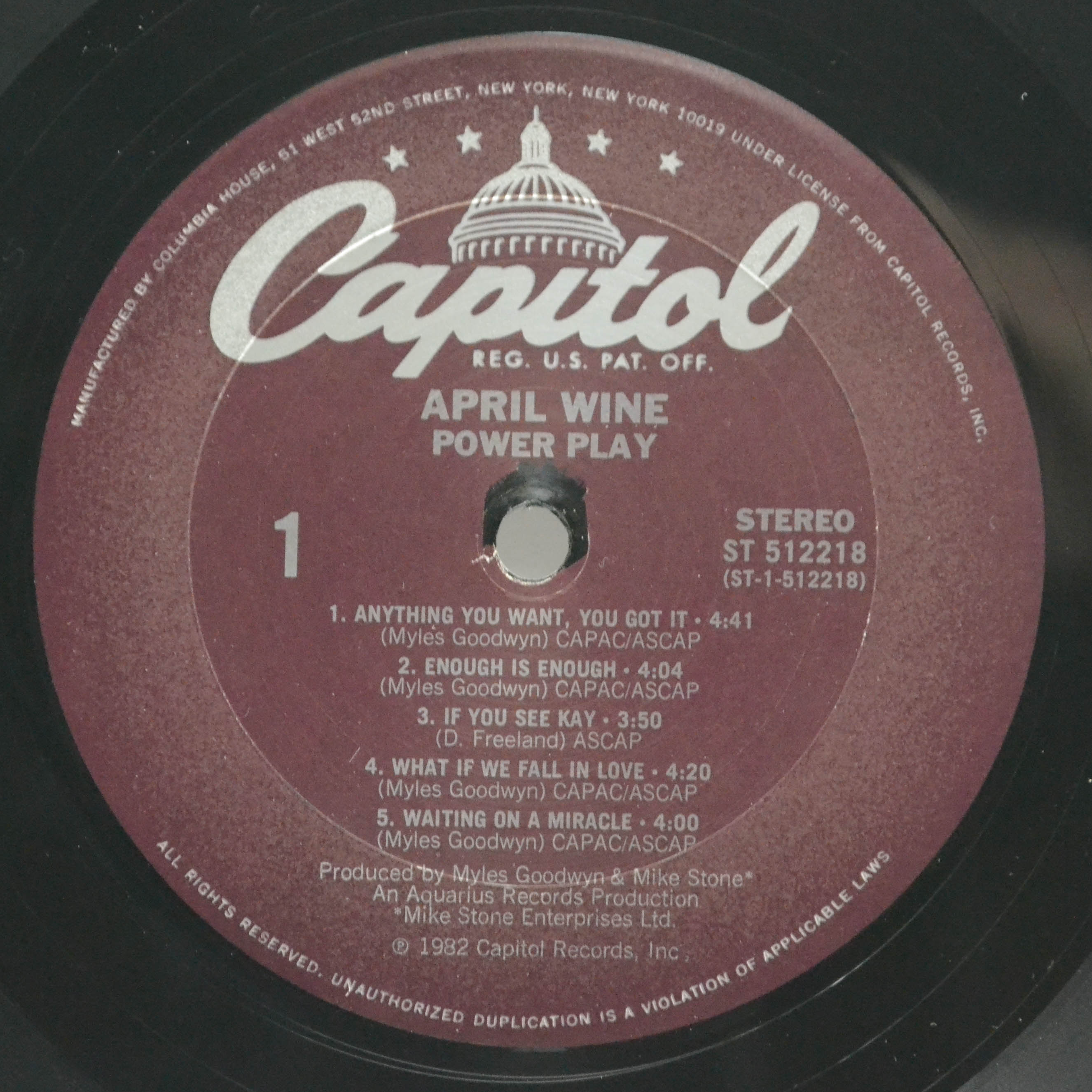 April Wine — Power Play (USA), 1982