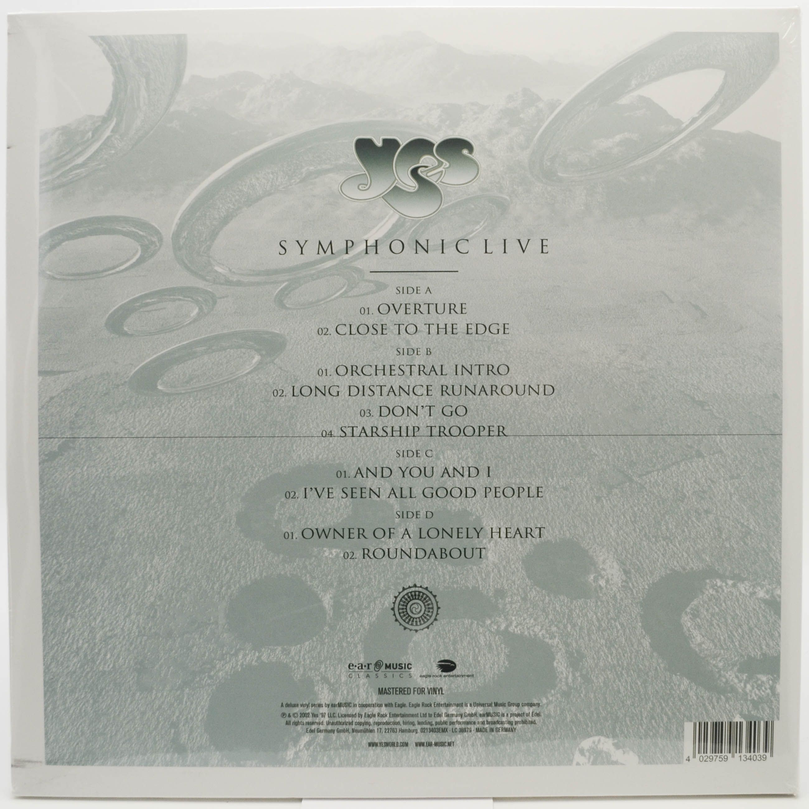 Yes — Symphonic Live (2LP), 2002