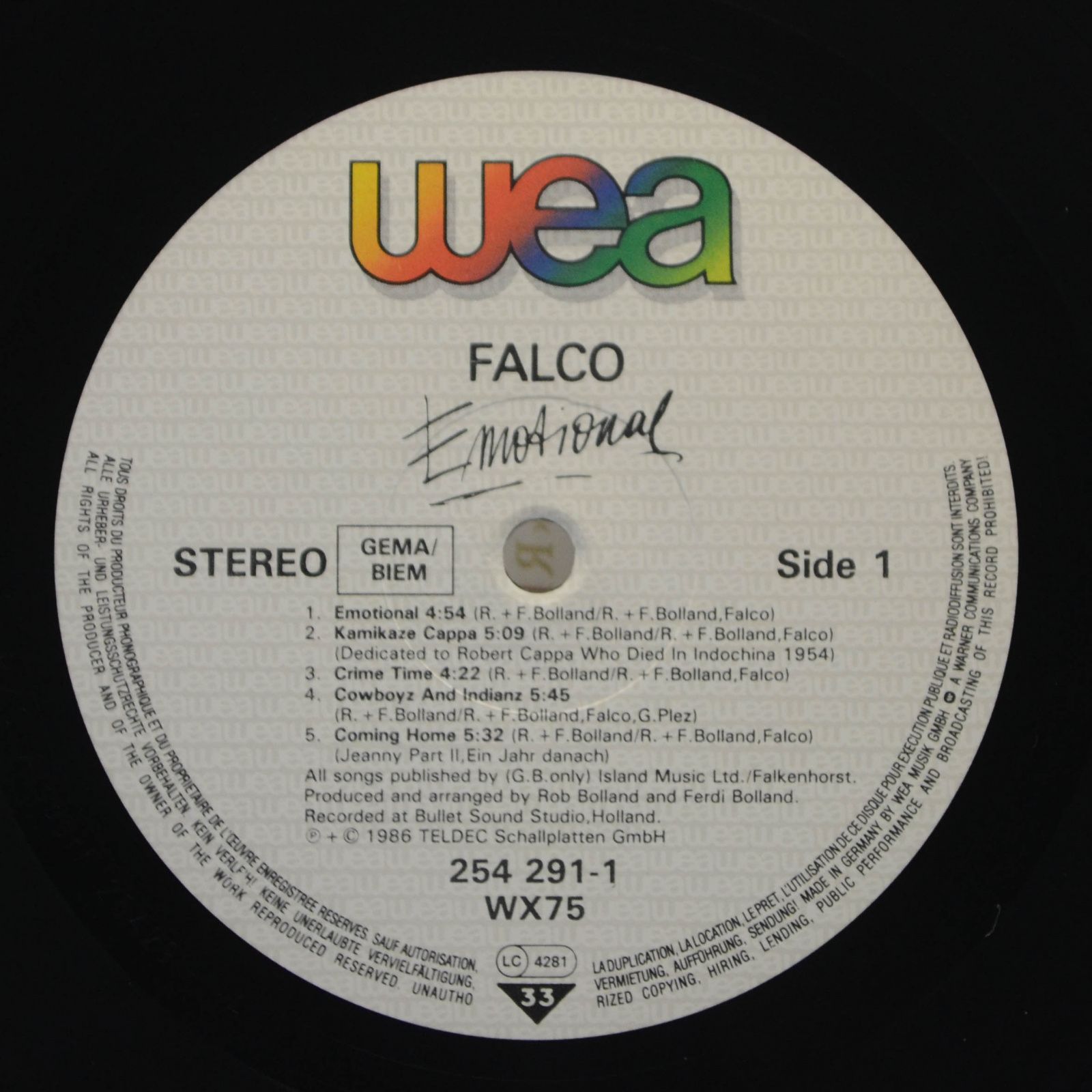 Falco — Emotional, 1986