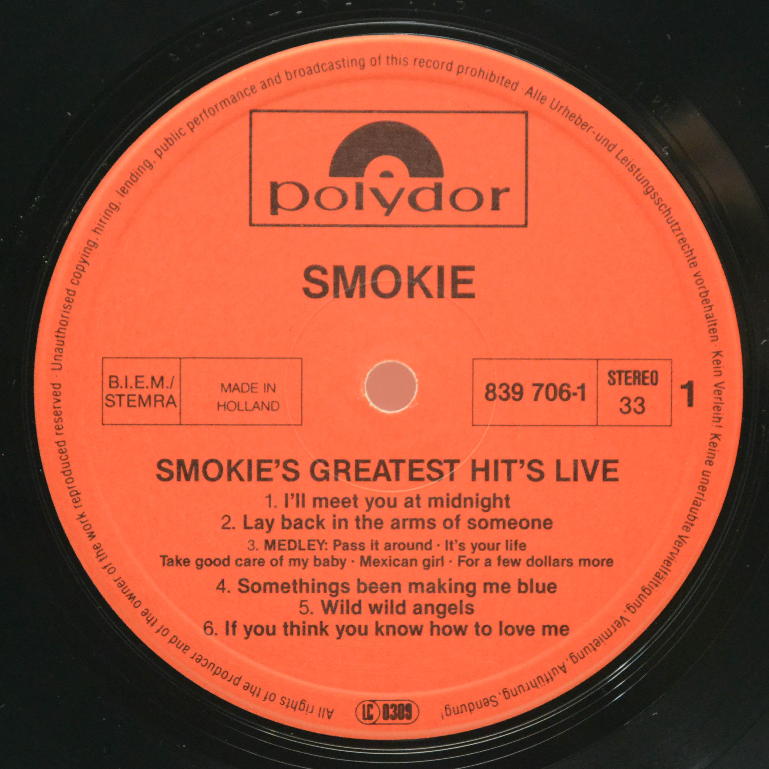 Smokie — Greatest Hits Live, 1989