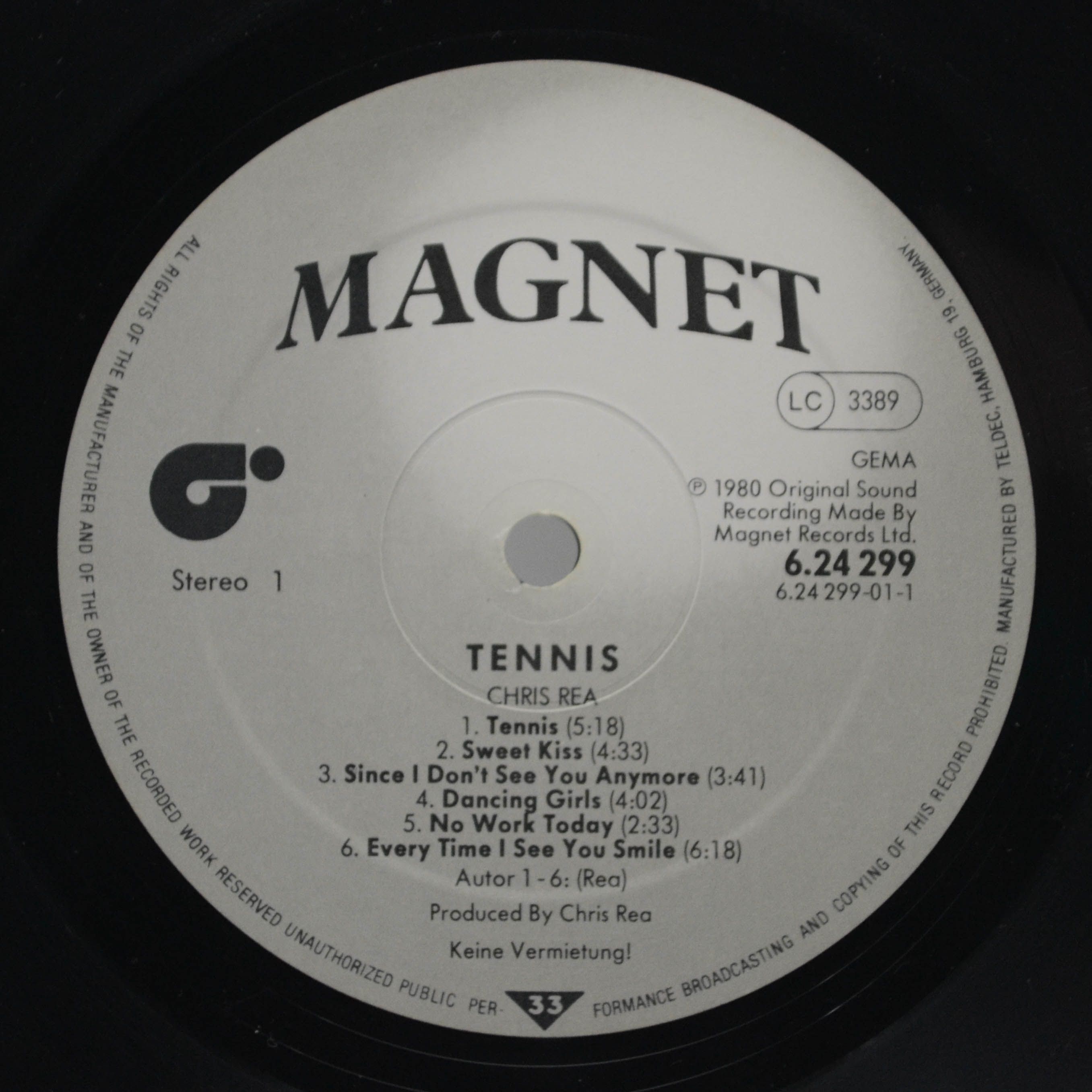 Chris Rea — Tennis, 1980