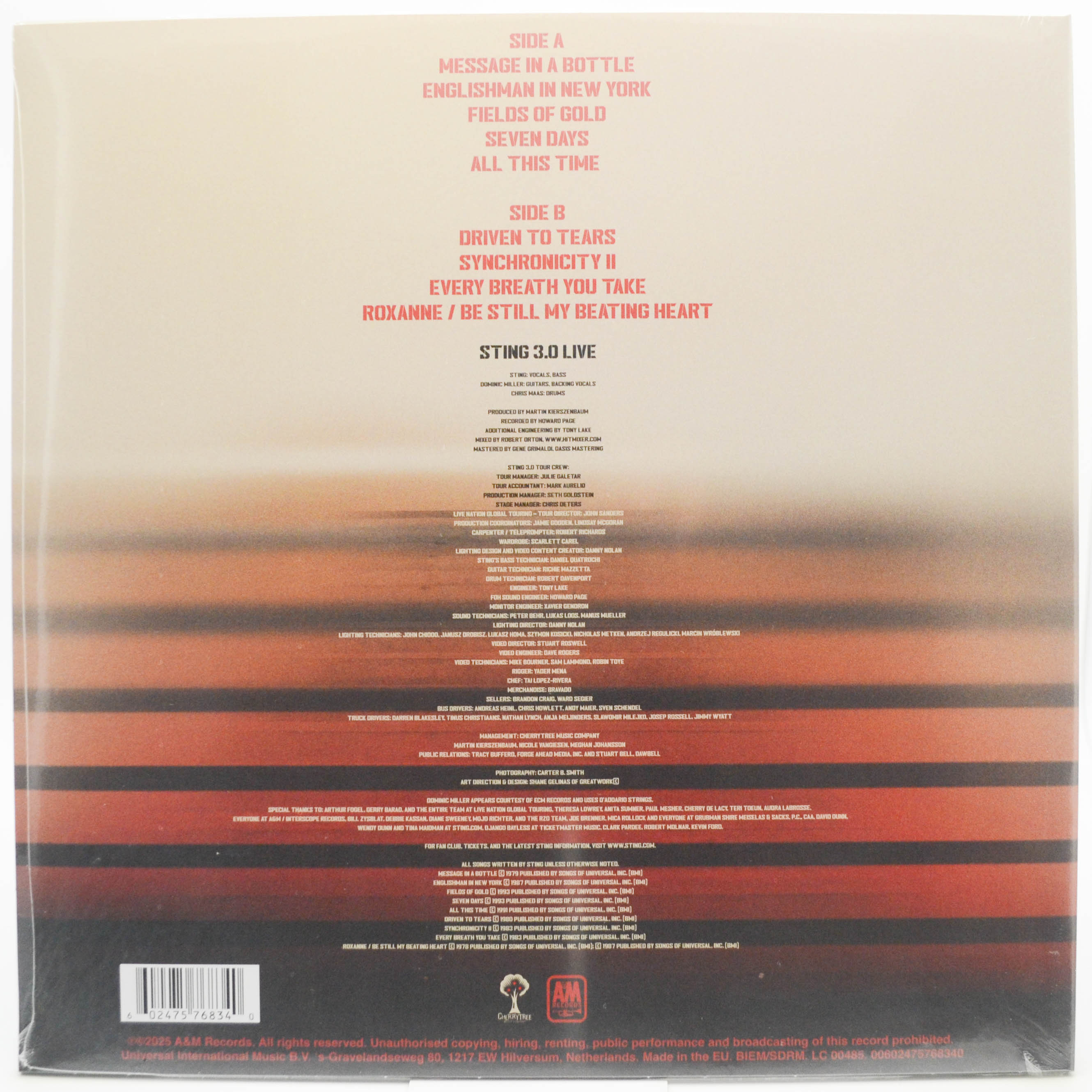 Sting — 3.0 Live, 2025