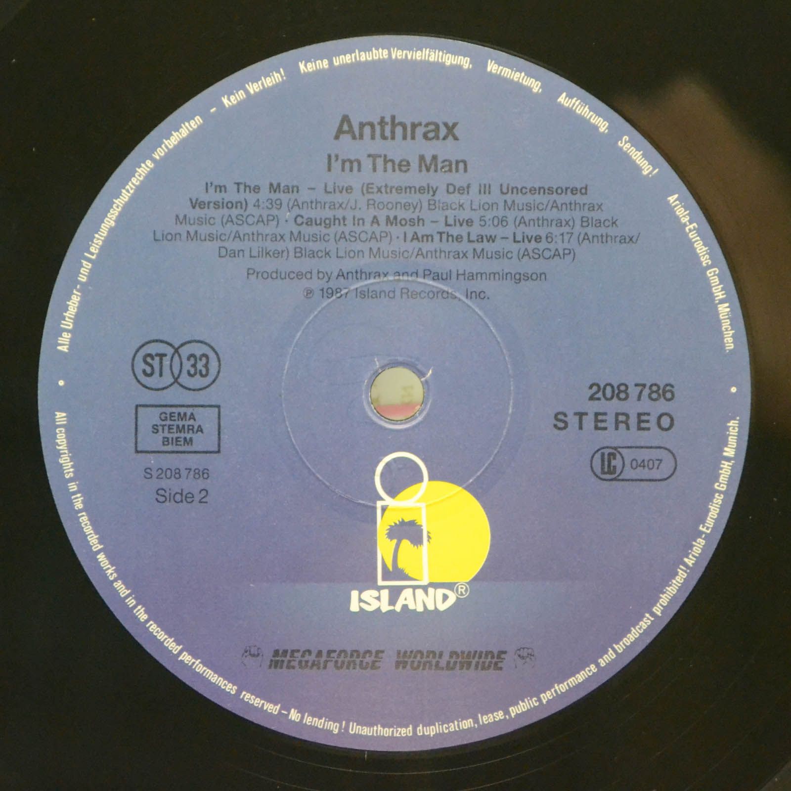 Anthrax — I'm The Man, 1987