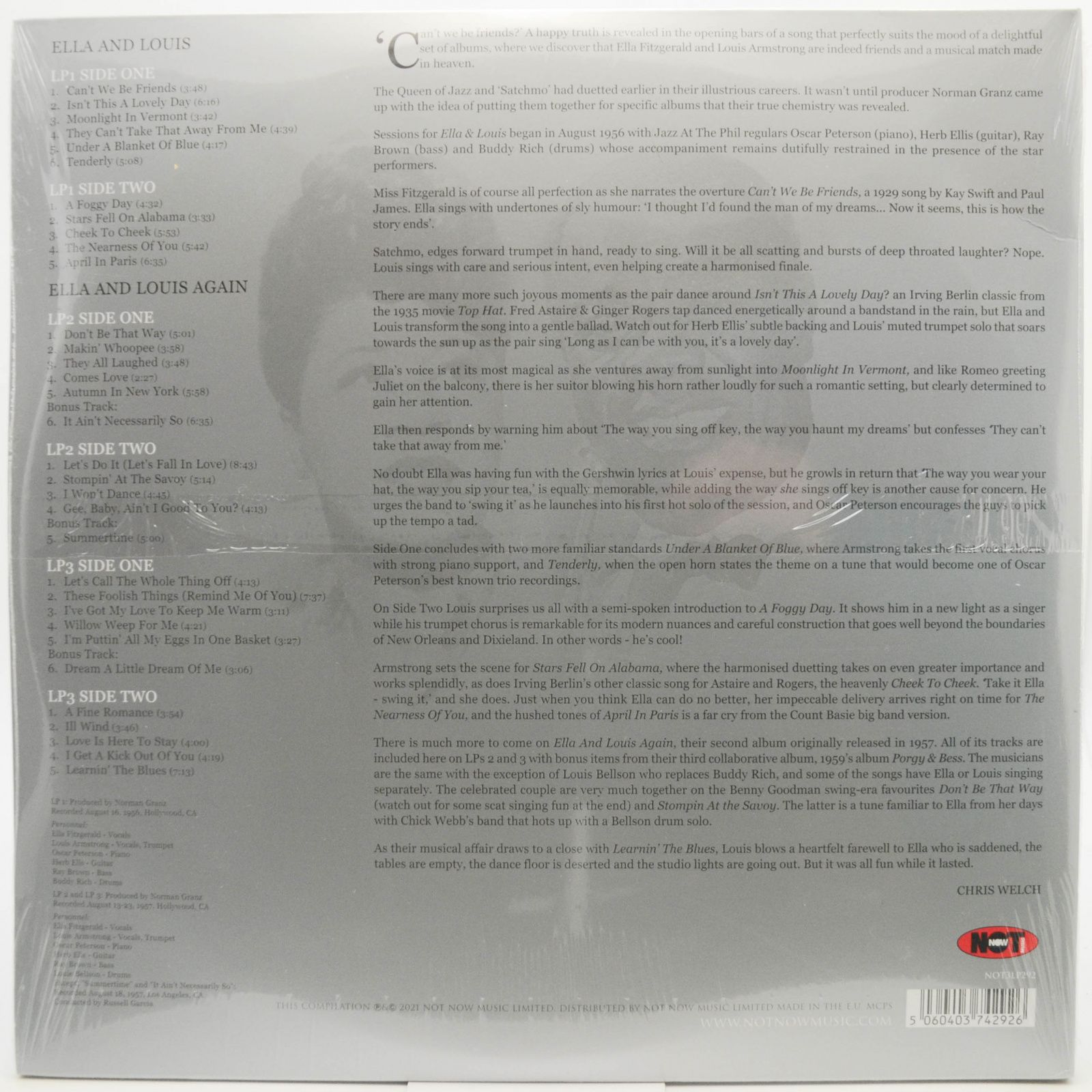 Ella & Louis — The Platinum Collection (3LP), 2022