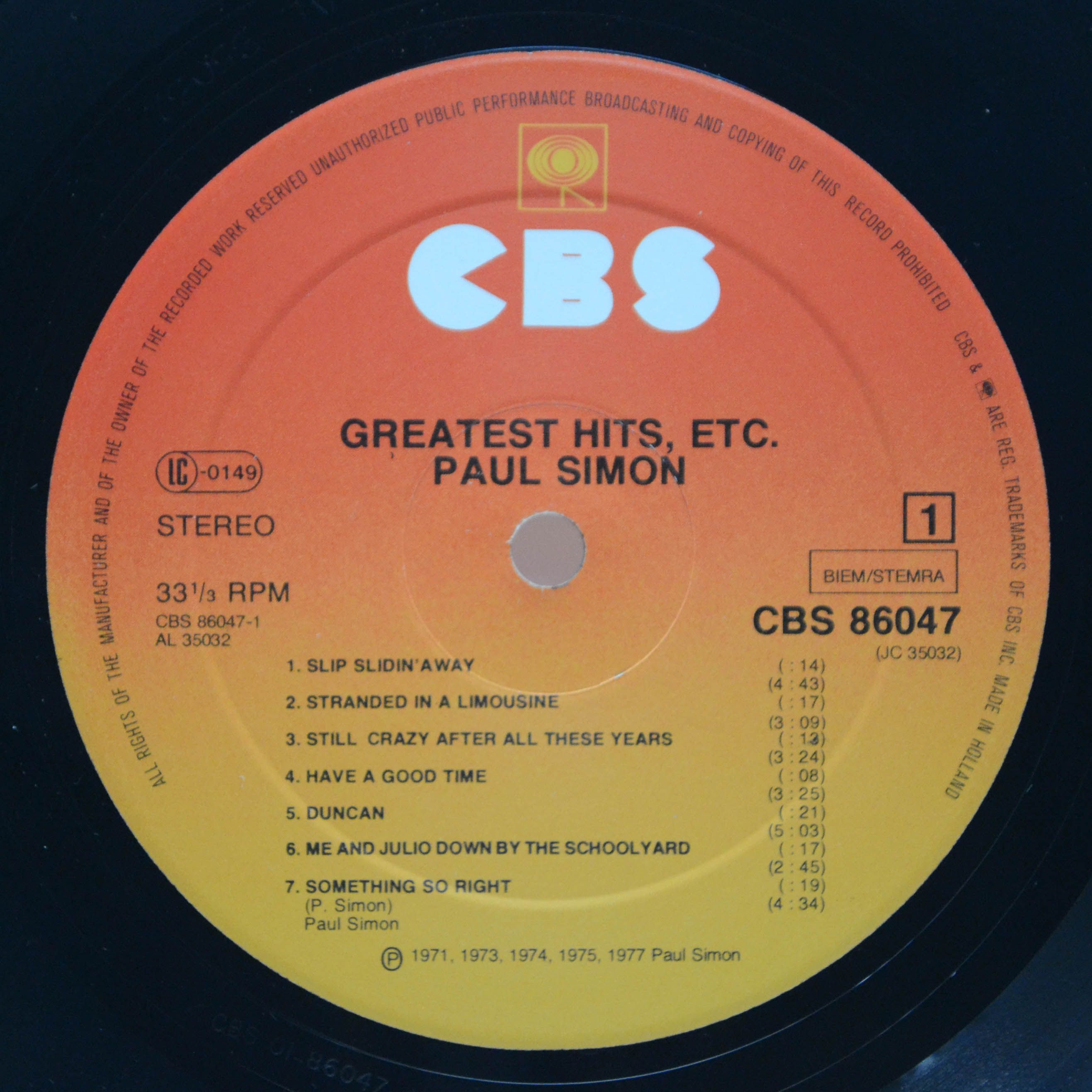 Paul Simon — Greatest Hits, Etc., 1977