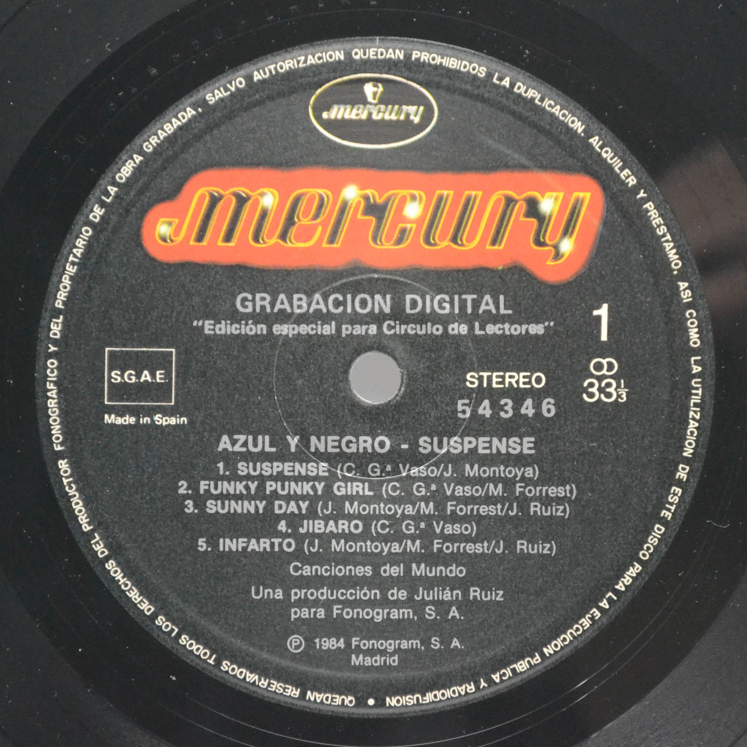 Azul Y Negro — Suspense, 1984