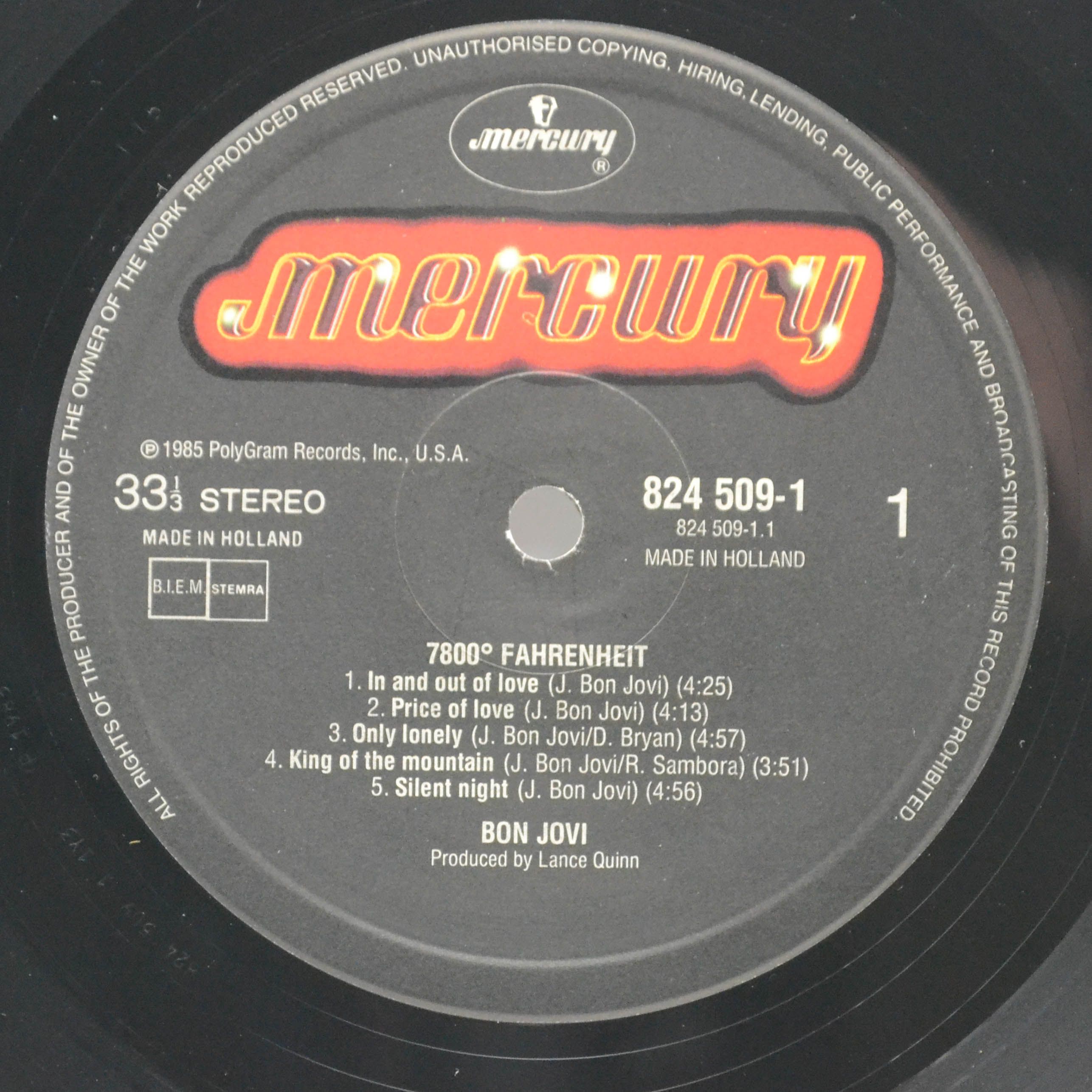 Bon Jovi — 7800° Fahrenheit, 1985