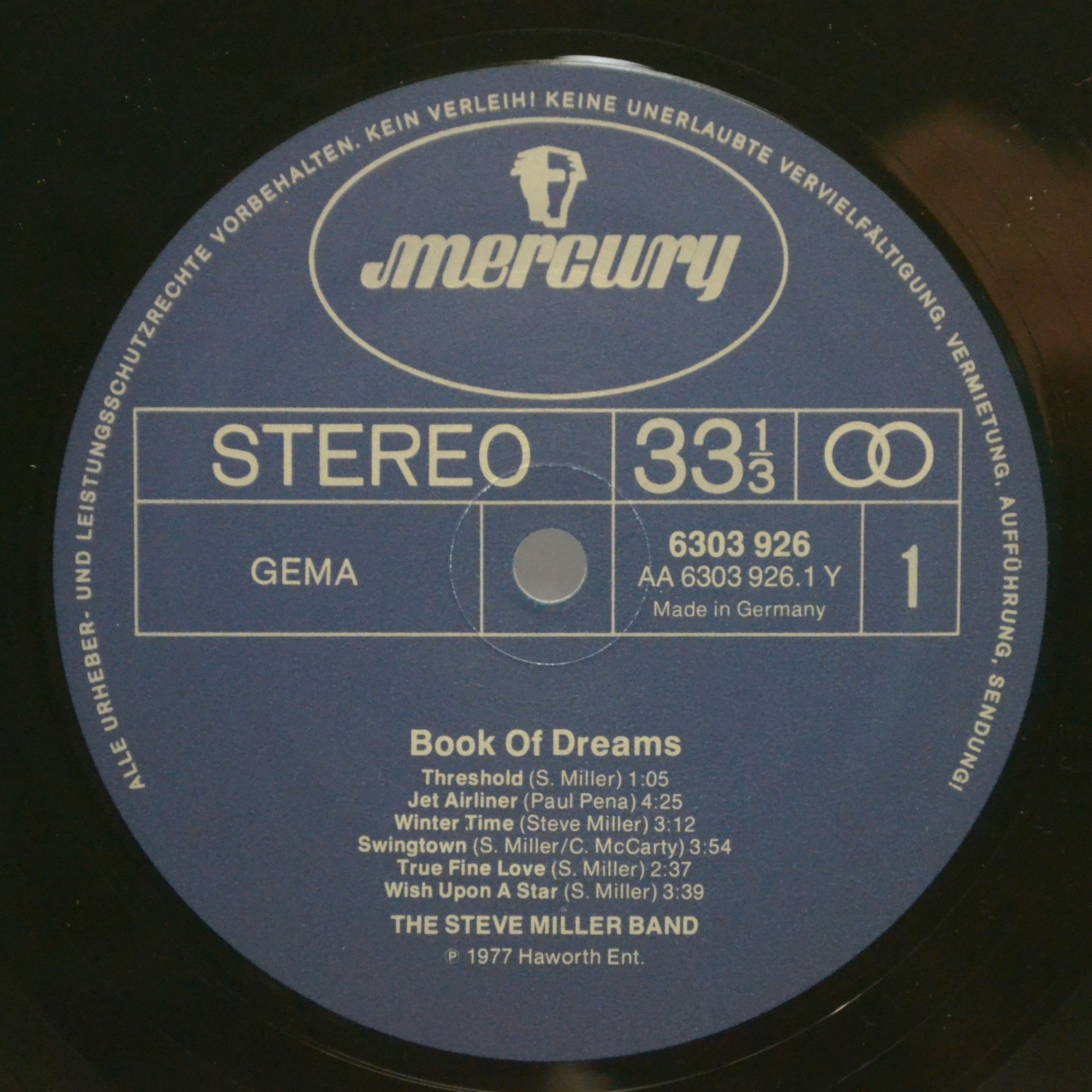 Steve Miller Band — Book Of Dreams, 1977