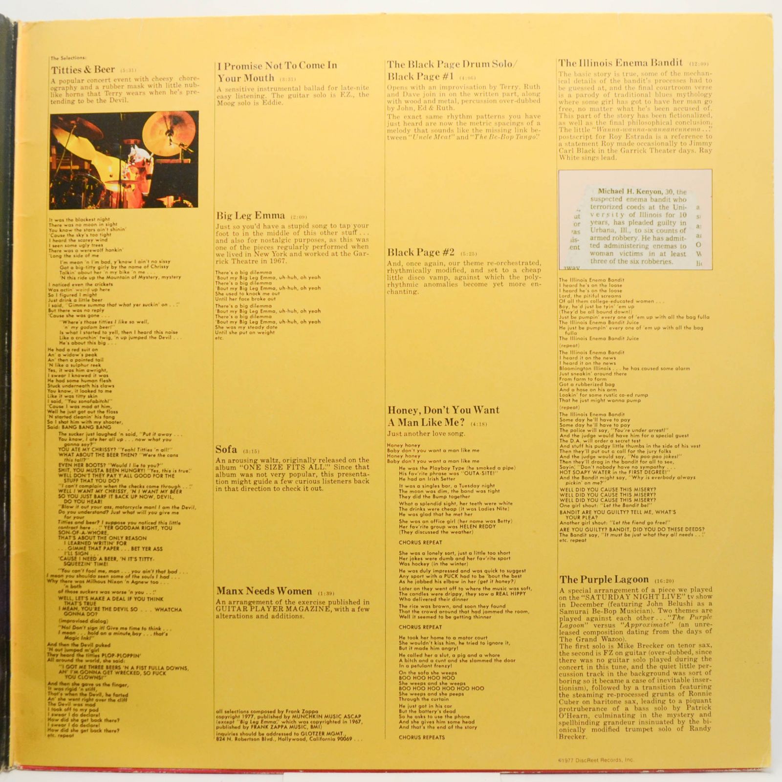 Frank Zappa — Zappa in New York, 1977