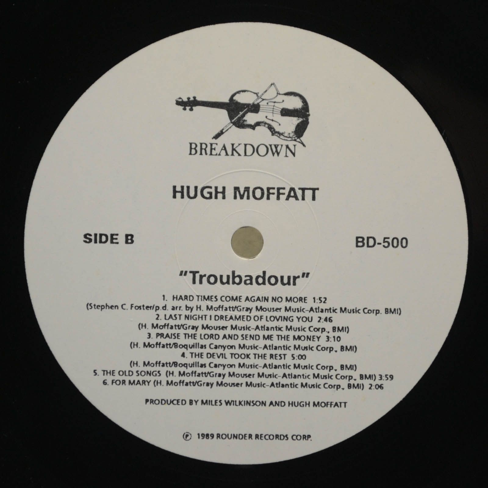 Hugh Moffatt — Troubadour (UK), 1989