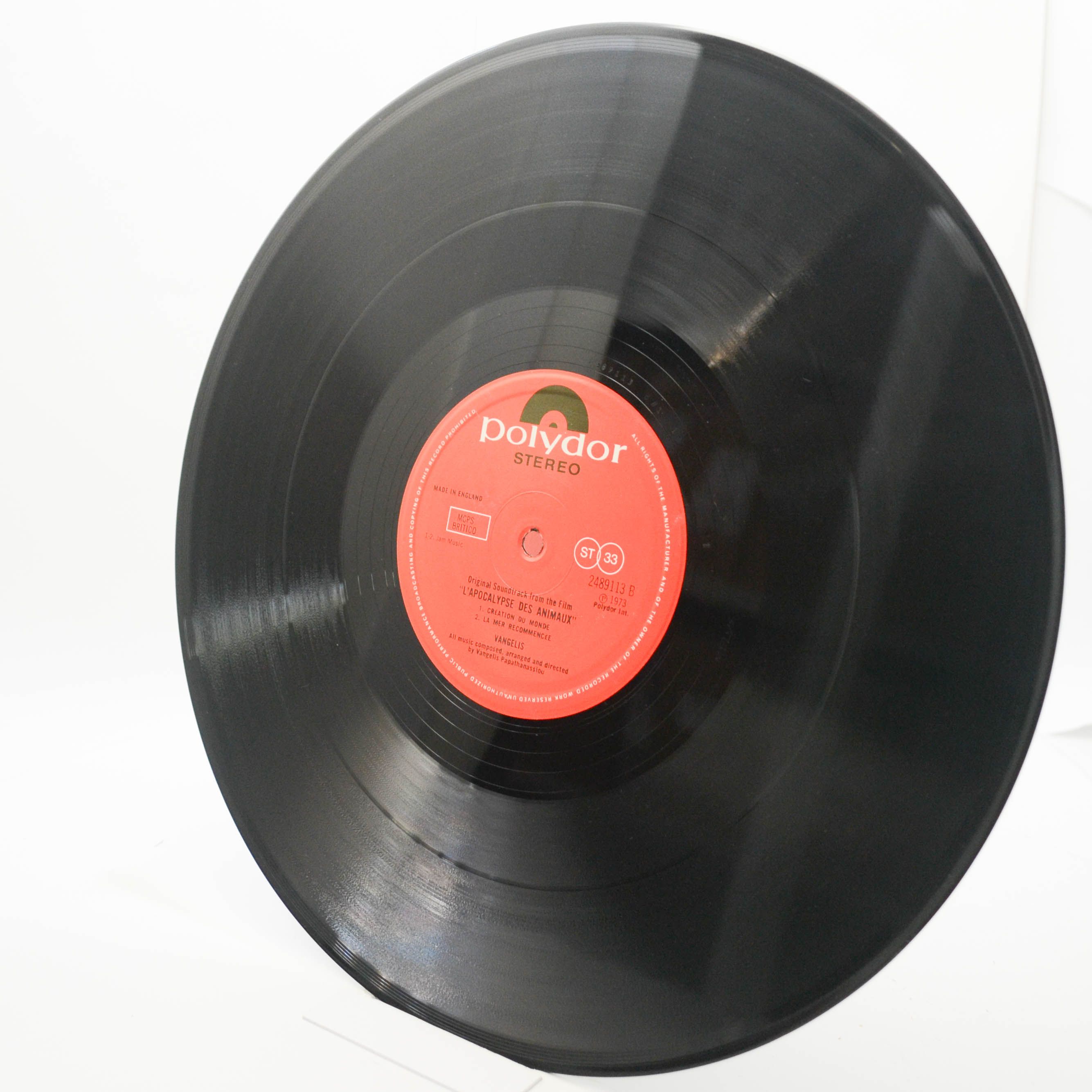 Vangelis — L'Apocalypse Des Animaux (UK), 1976